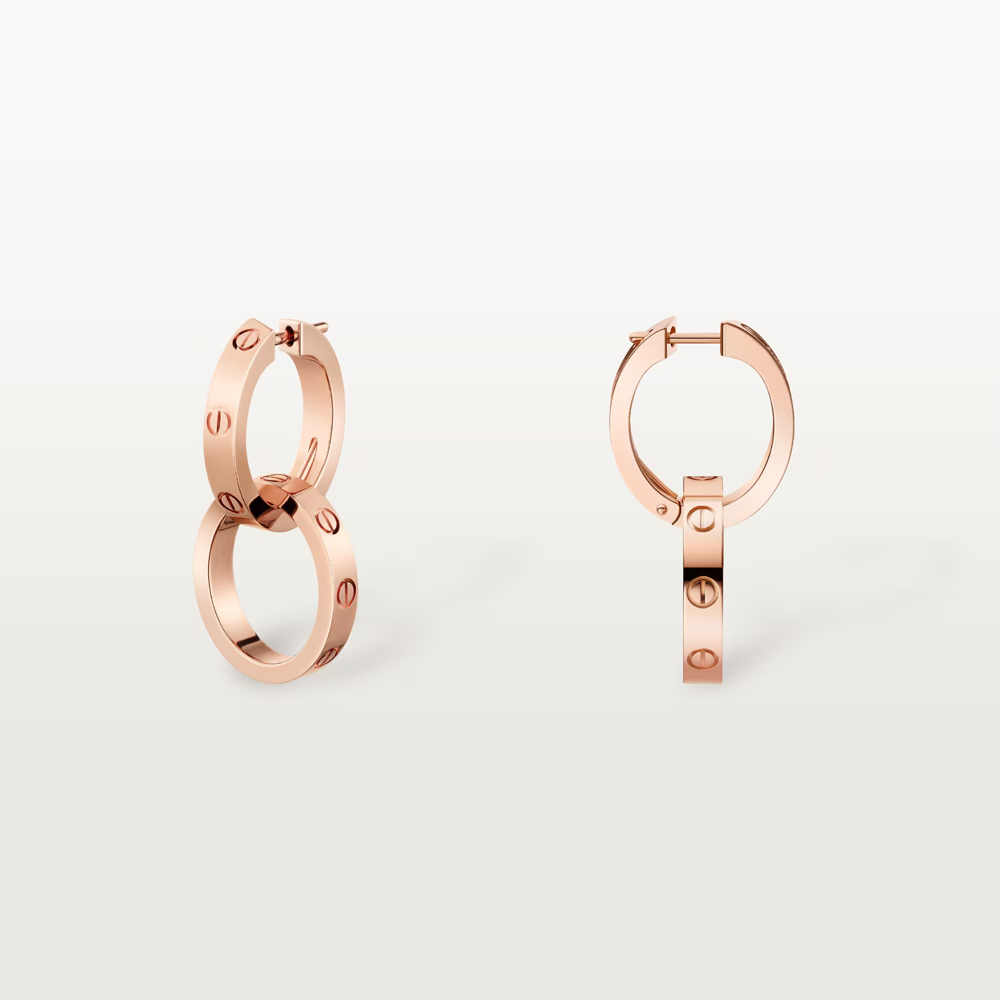 Carty Love Luna Loop Earrings, Rose Gold, Multiwear