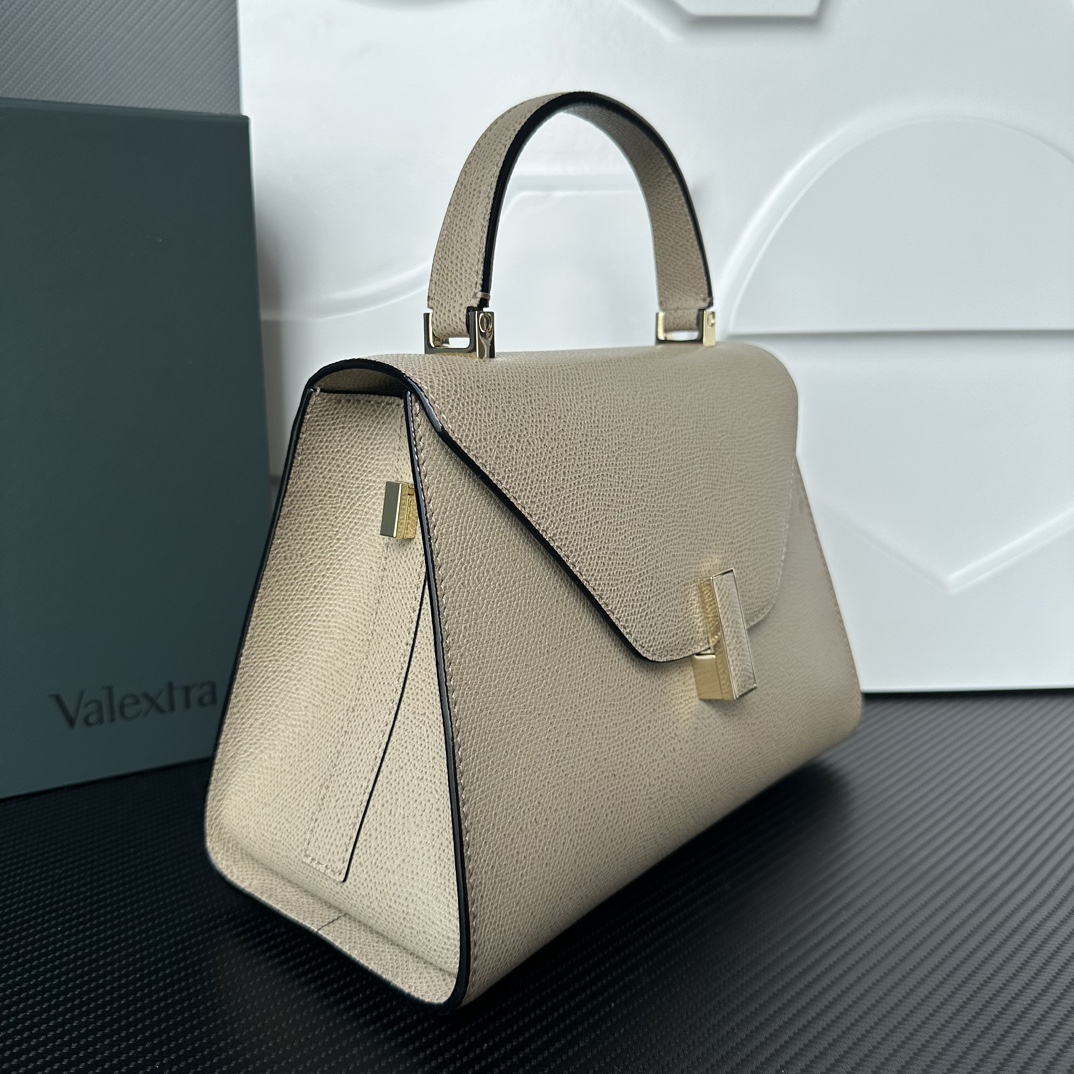 [TOP] VALEXTRA lside Bag 26x20x12cm - Khaki - 711 Luxury
