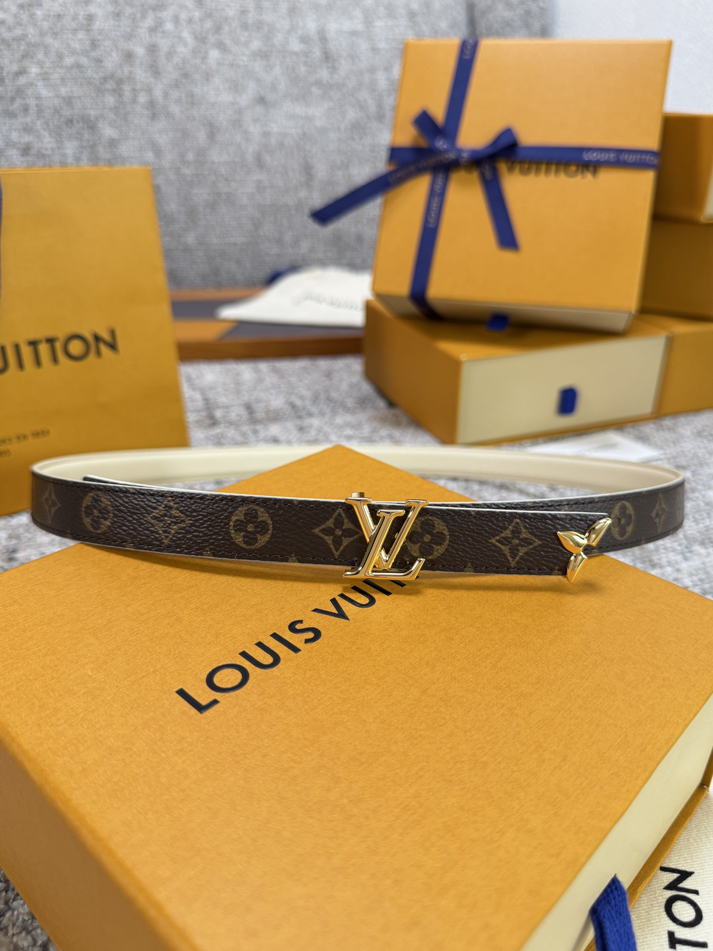 [TOP] Louis Vuitton LV Belt 2 cm - Brown - 711 Luxury