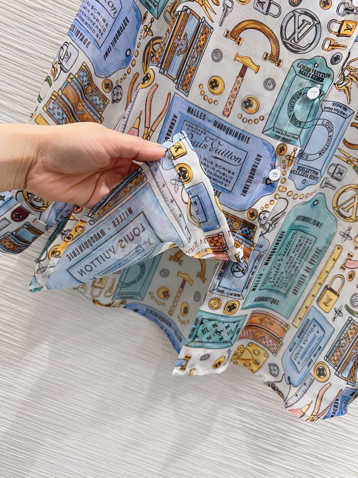 [TOP] Louis Vuitton LV  Sheer Shirt - Blue