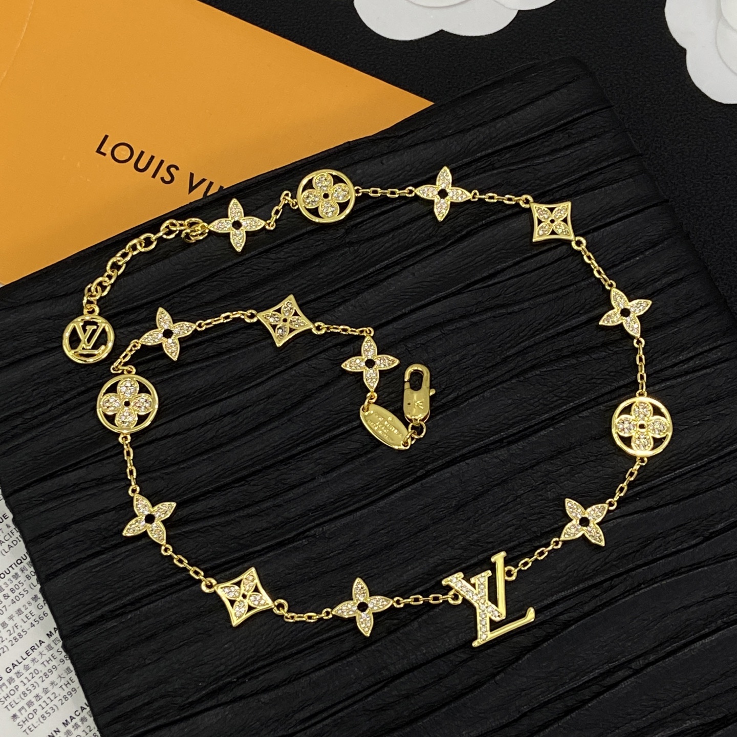 [TOP] Louis Vuitton LV Bracelet + Necklace + Earrings - Gold - 711 Luxury