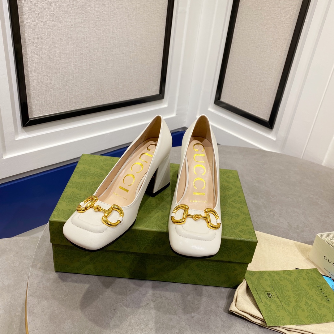 [TOP] GUCCI High-heeled Shoes - Beige - 711 Luxury