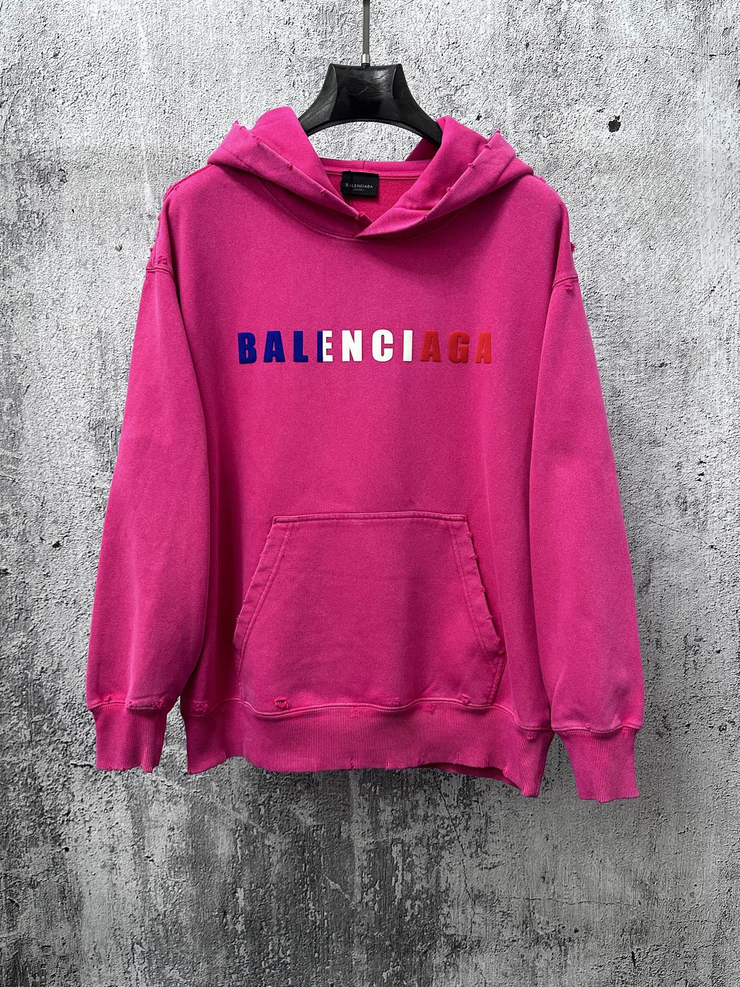 [TOP] BALENCIAGA Hoodie - Rose Pink - 711 Luxury