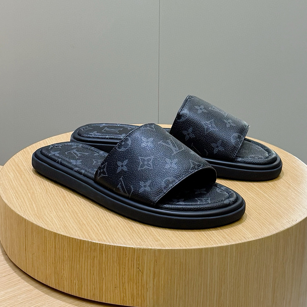 LOUIS VUITTON Monogram Waterfront Slippers #311755