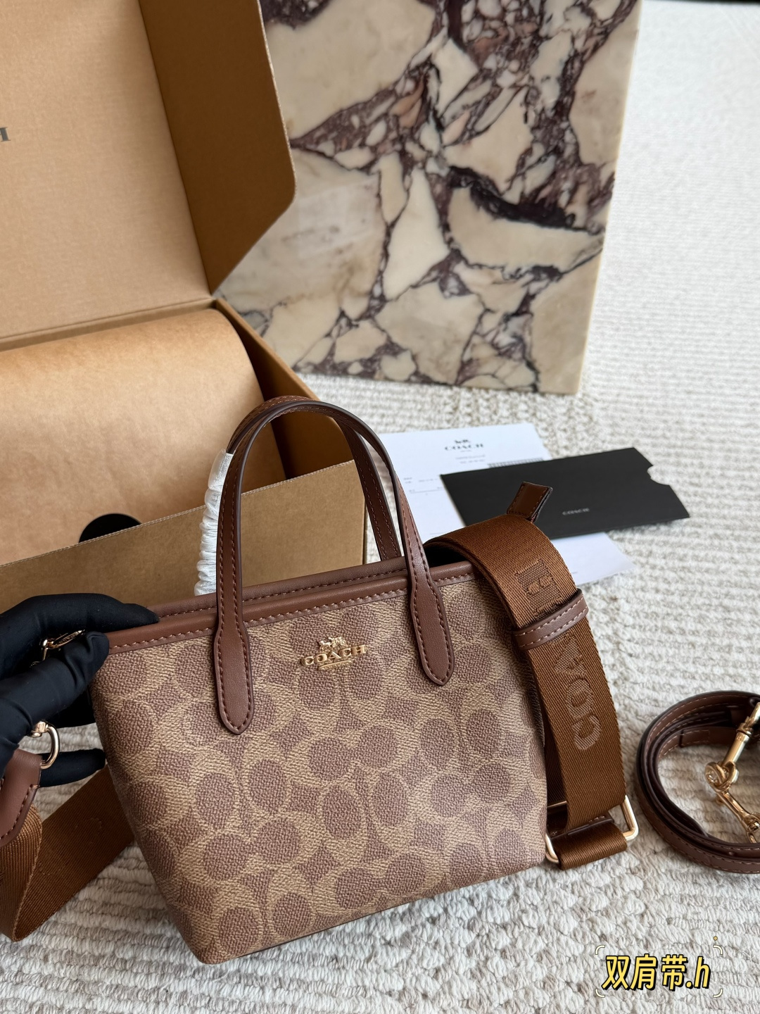 Coach City Mini Tote Bag with Removable Shoulder Strap (Replica)