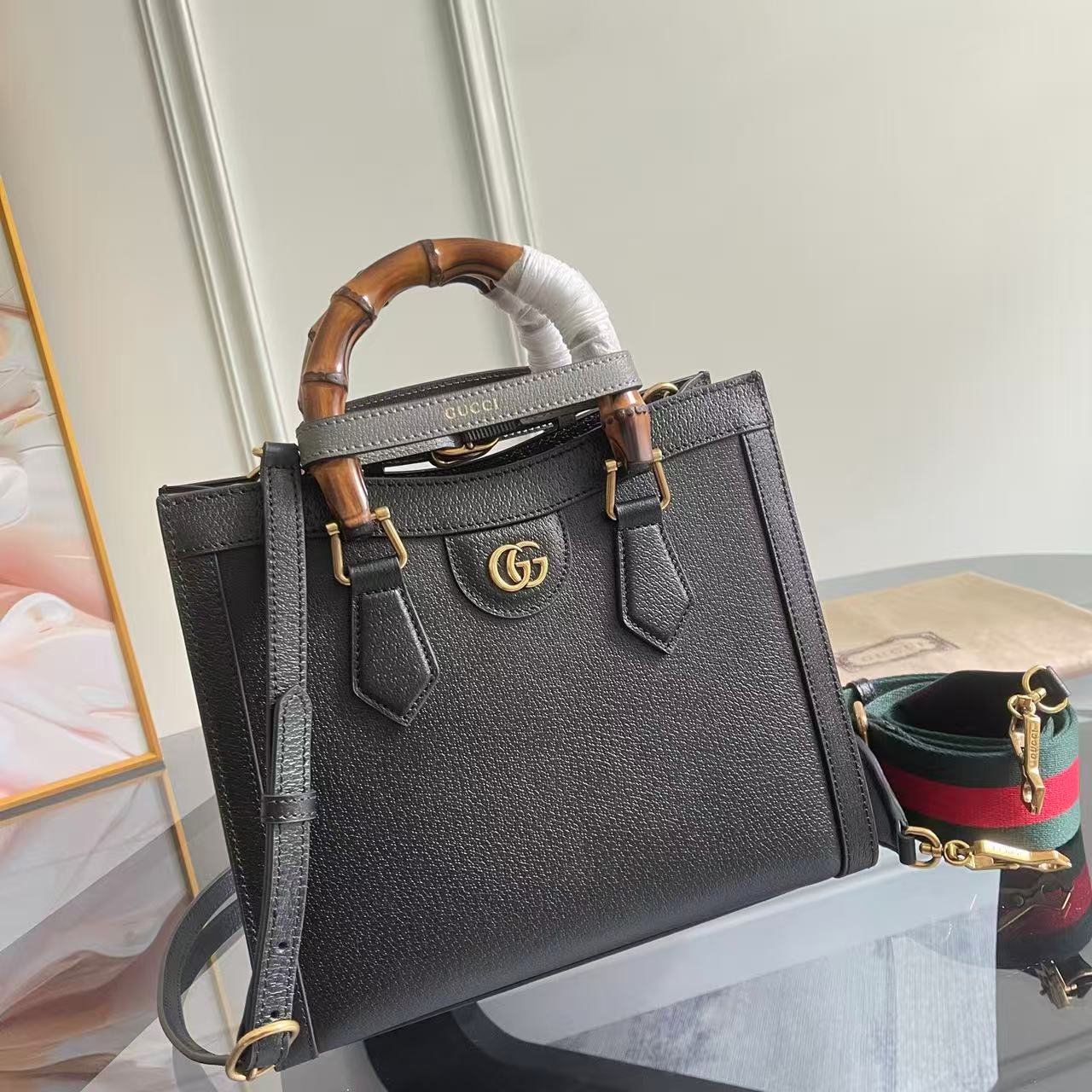 [TOP] GUCCI Diana Medium Bag 27x24x11cm - Black