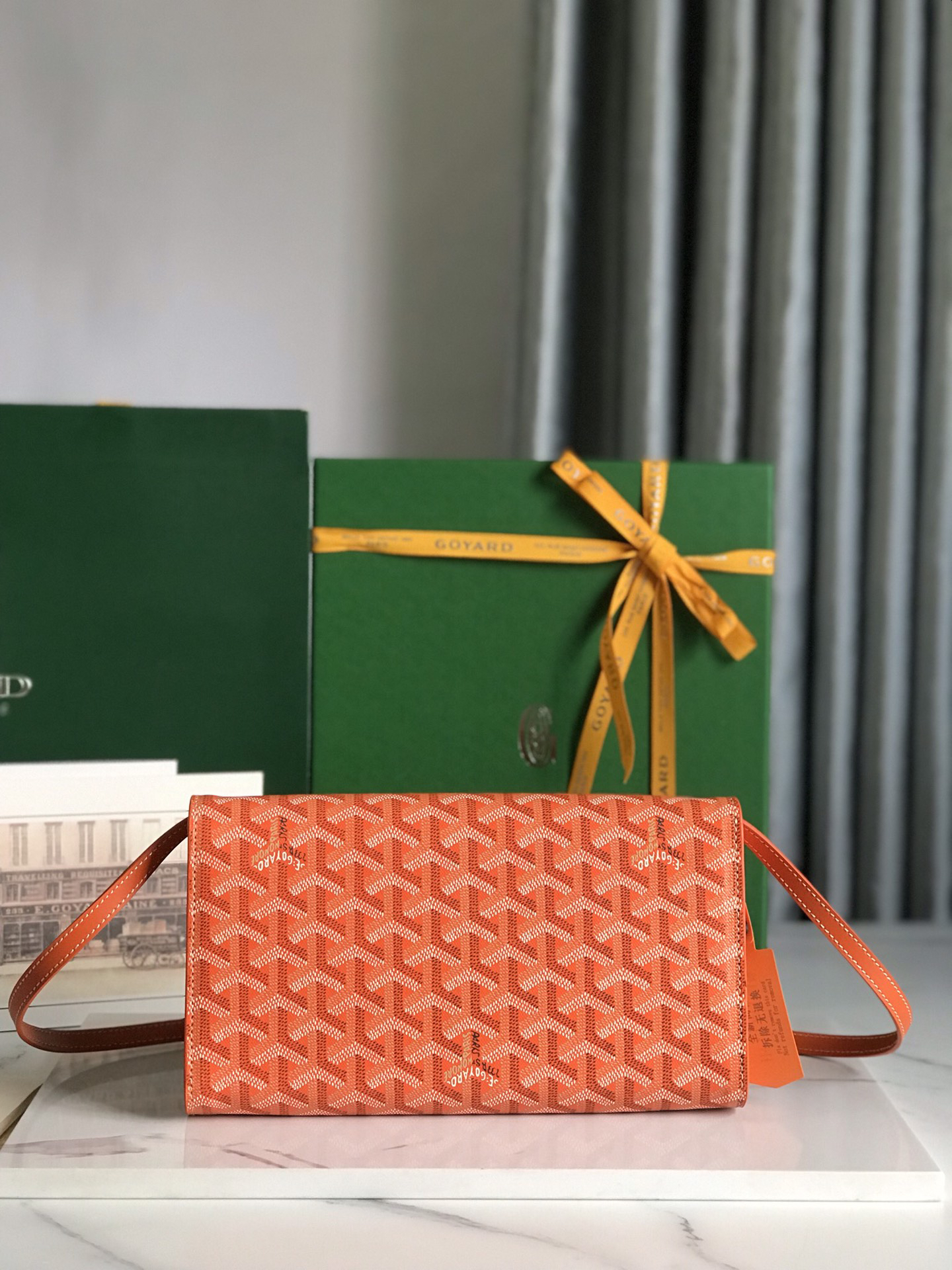 [TOP] Goyard Monte-Carlo Handbag 25×14.5×4cm - Orange & SHW - 711 Luxury