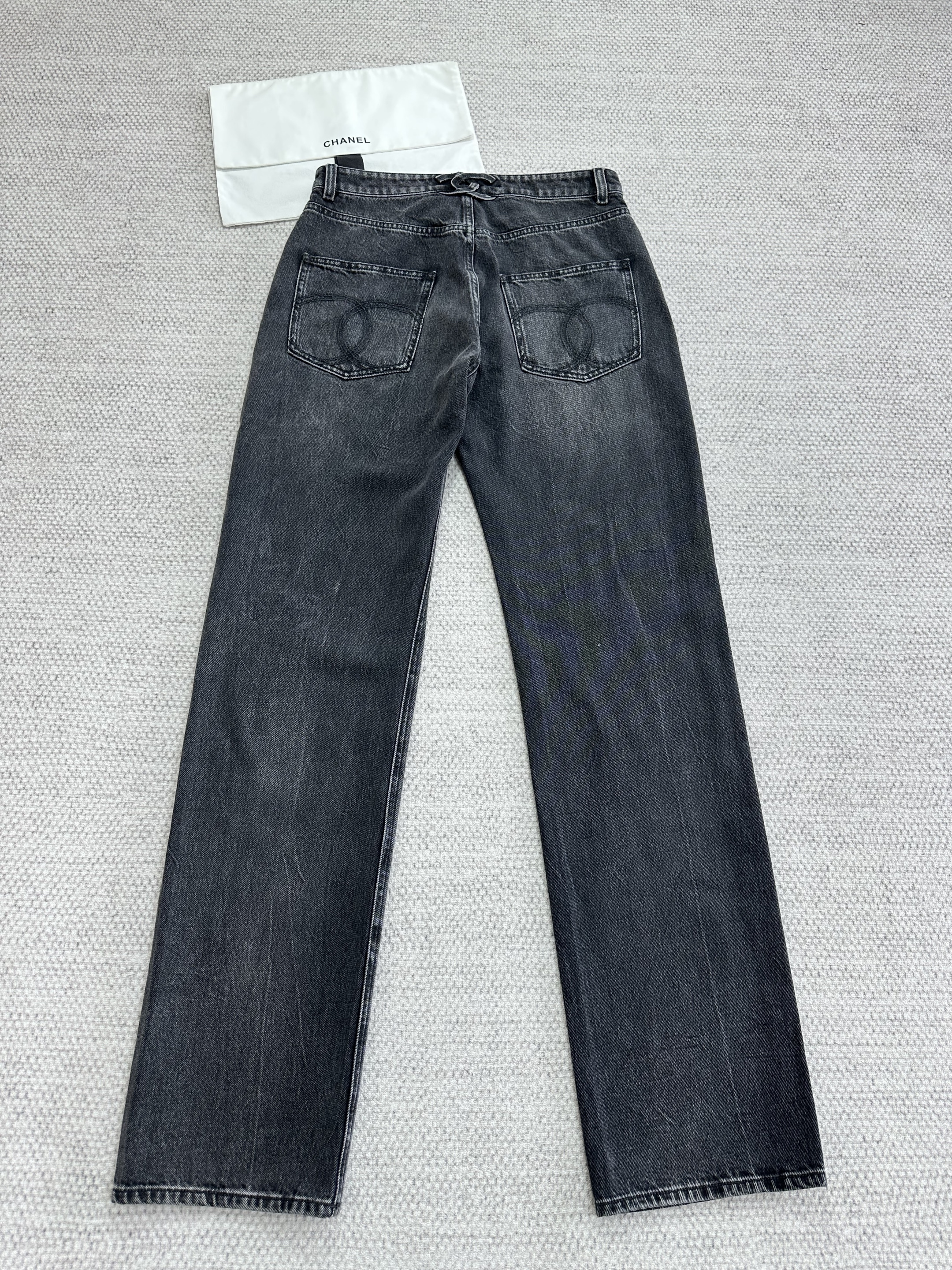 Chanel Top Qualitu Version School Bag Buckle Low Waist Jeans #378814