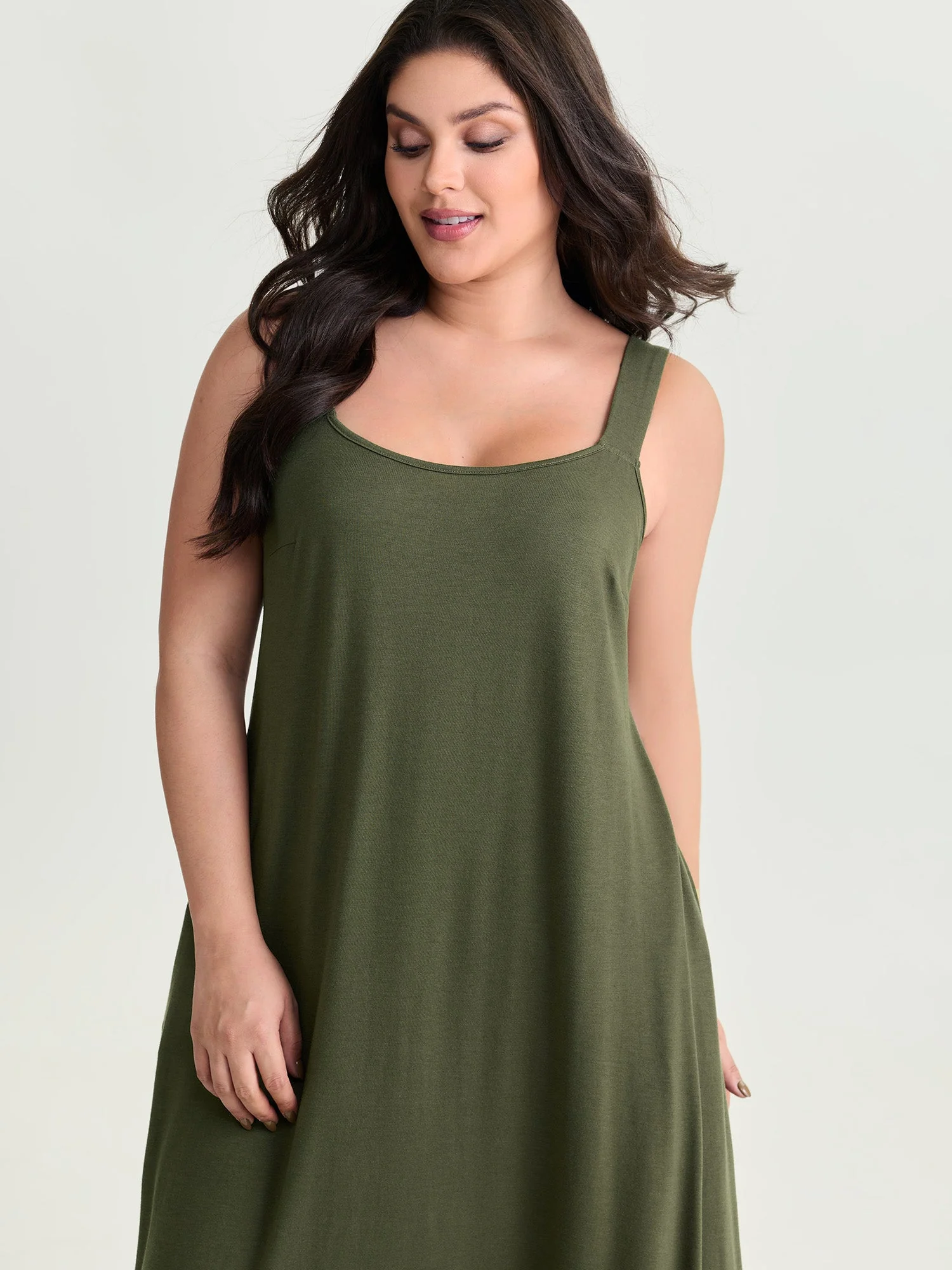 Supersoft Wide-Strap Relaxed-Fit Maxi Dress