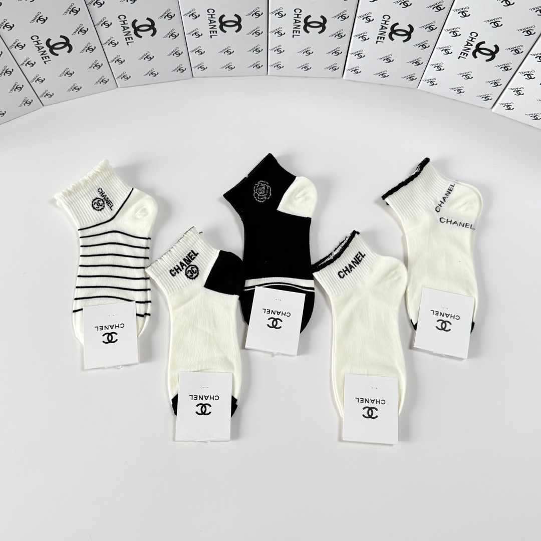 [TOP] CHANEL Socks - 5 Pieces as a Set - 711 Luxury