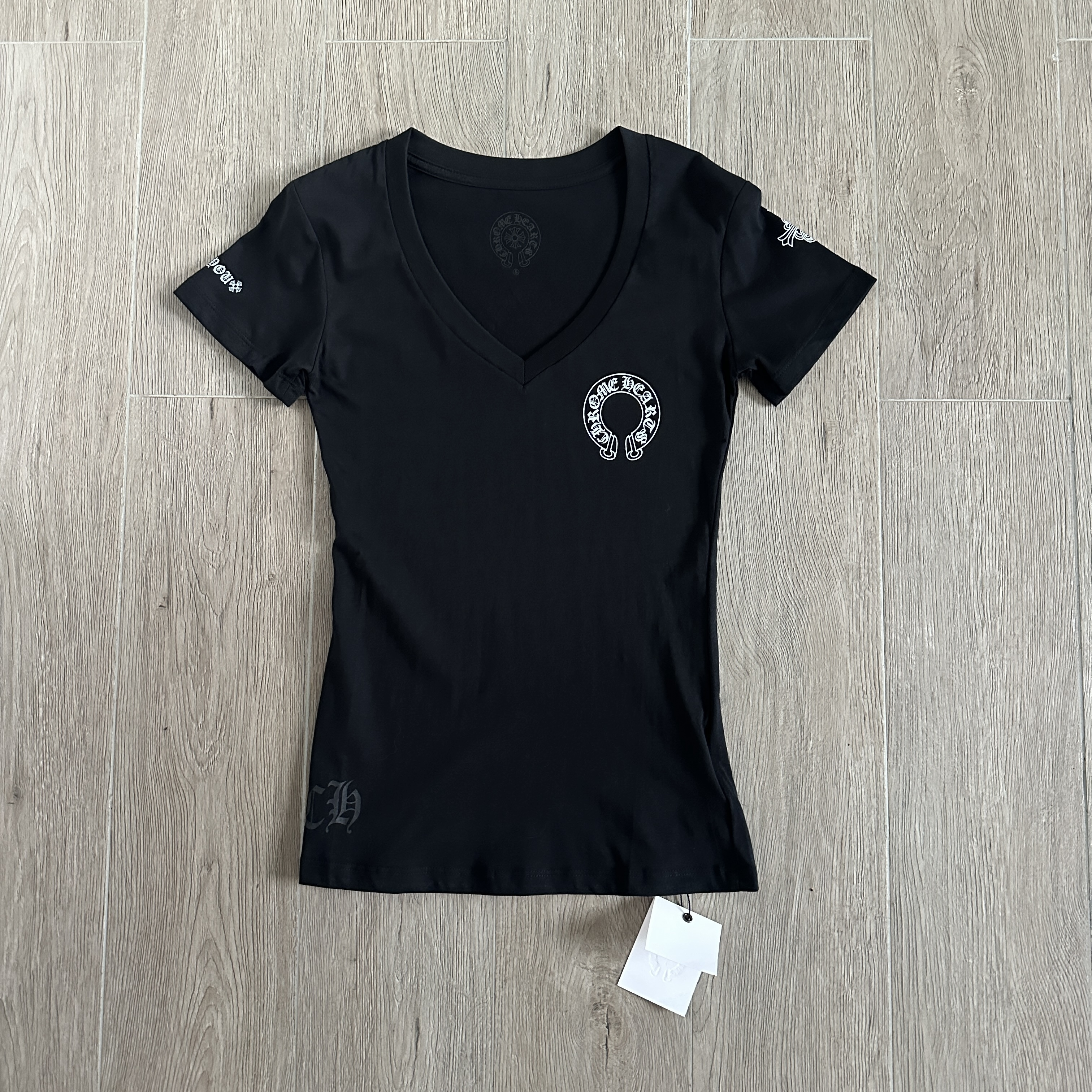 Chrome Hearts V-neck Printed Short Sleeves #381573