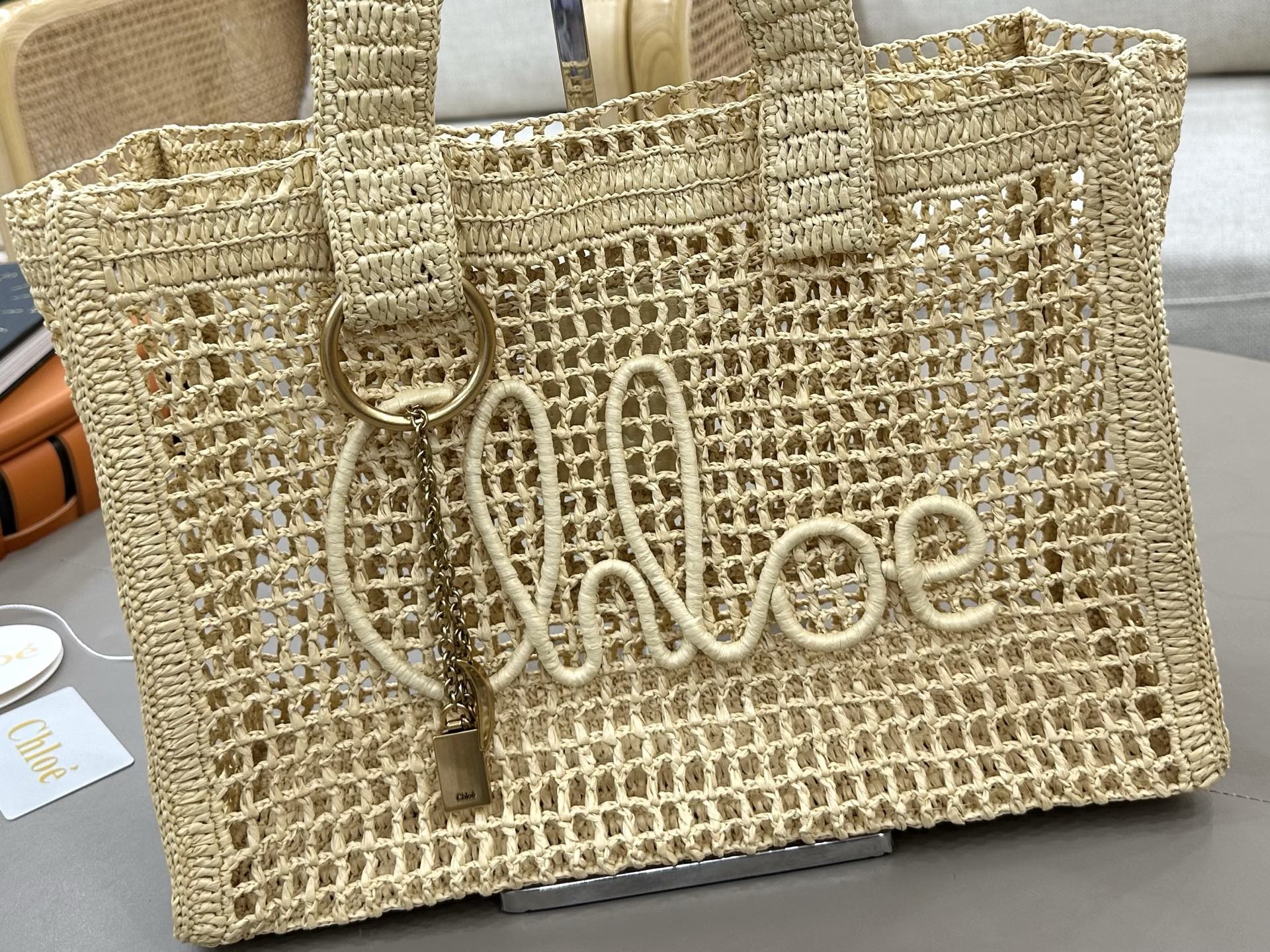 [TOP] Chloe Summer Banana Bag 37*26*13.5cm - Beige - 711 Luxury