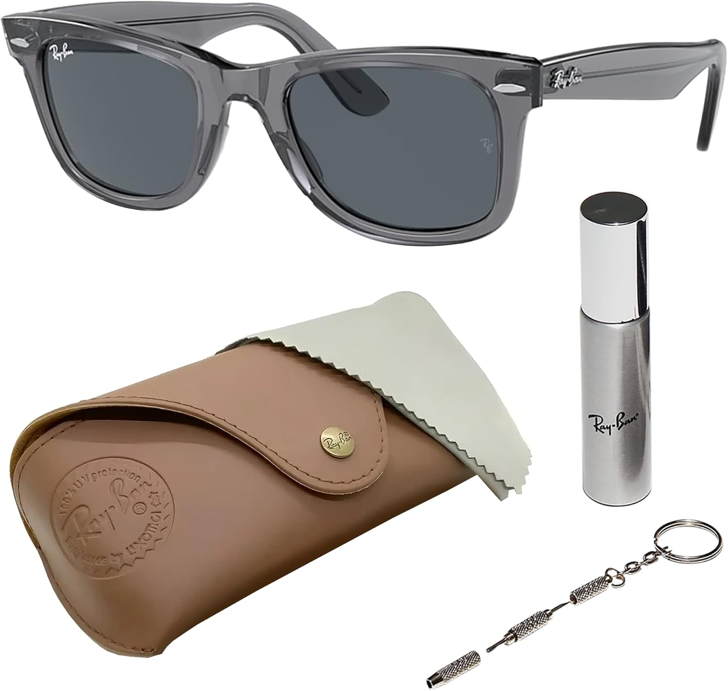 Ray-Ban RB2140 ORIGINAL WAYFARER CLASSIC Square Shape Sunglasses with Official Eyewear Kit