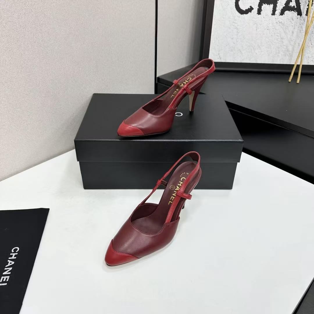 [TOP] CHANEL Height Heel Pumps - Red - 711 Luxury