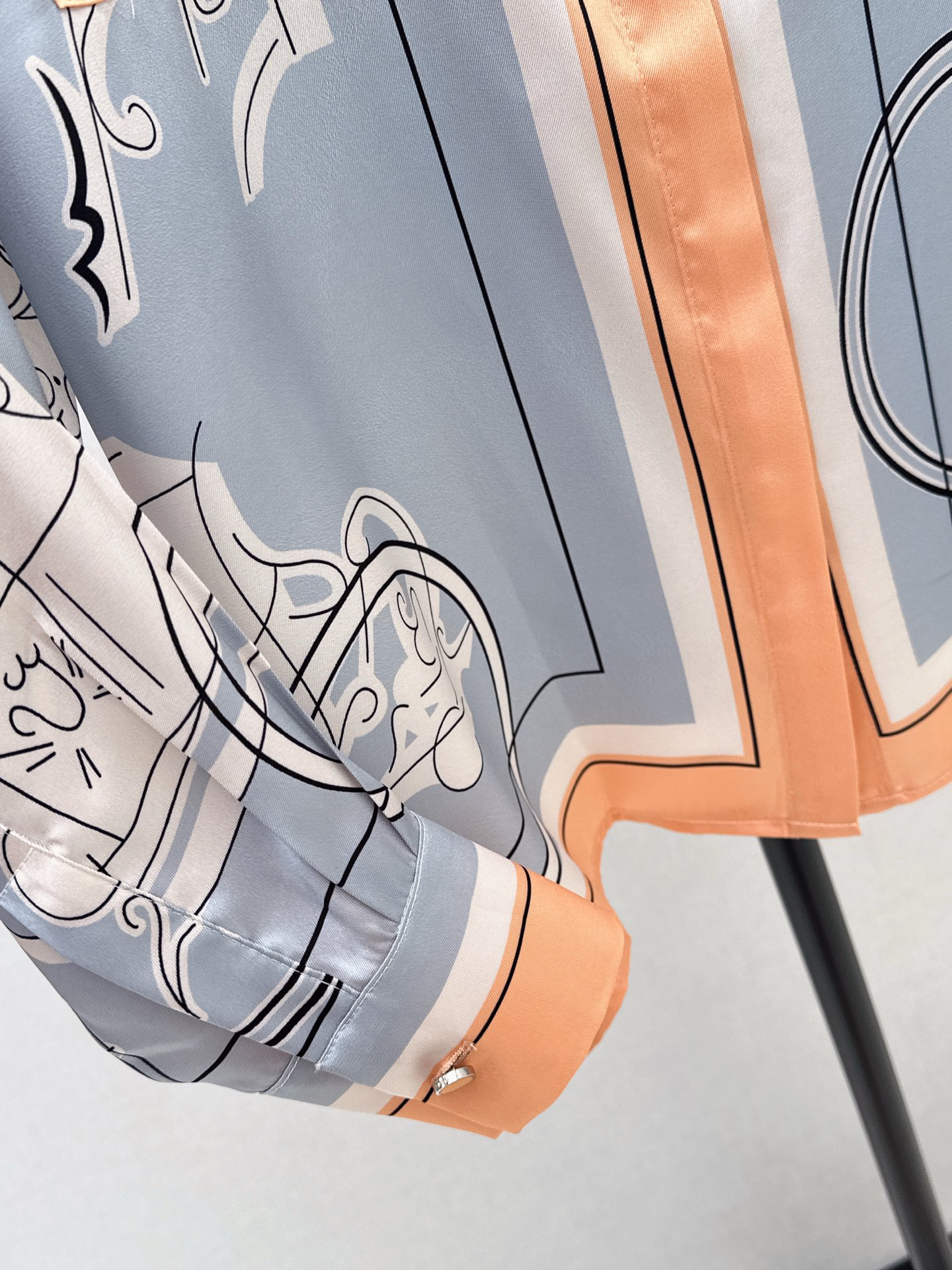 [TOP] HERMES Printed Shirt - Blue