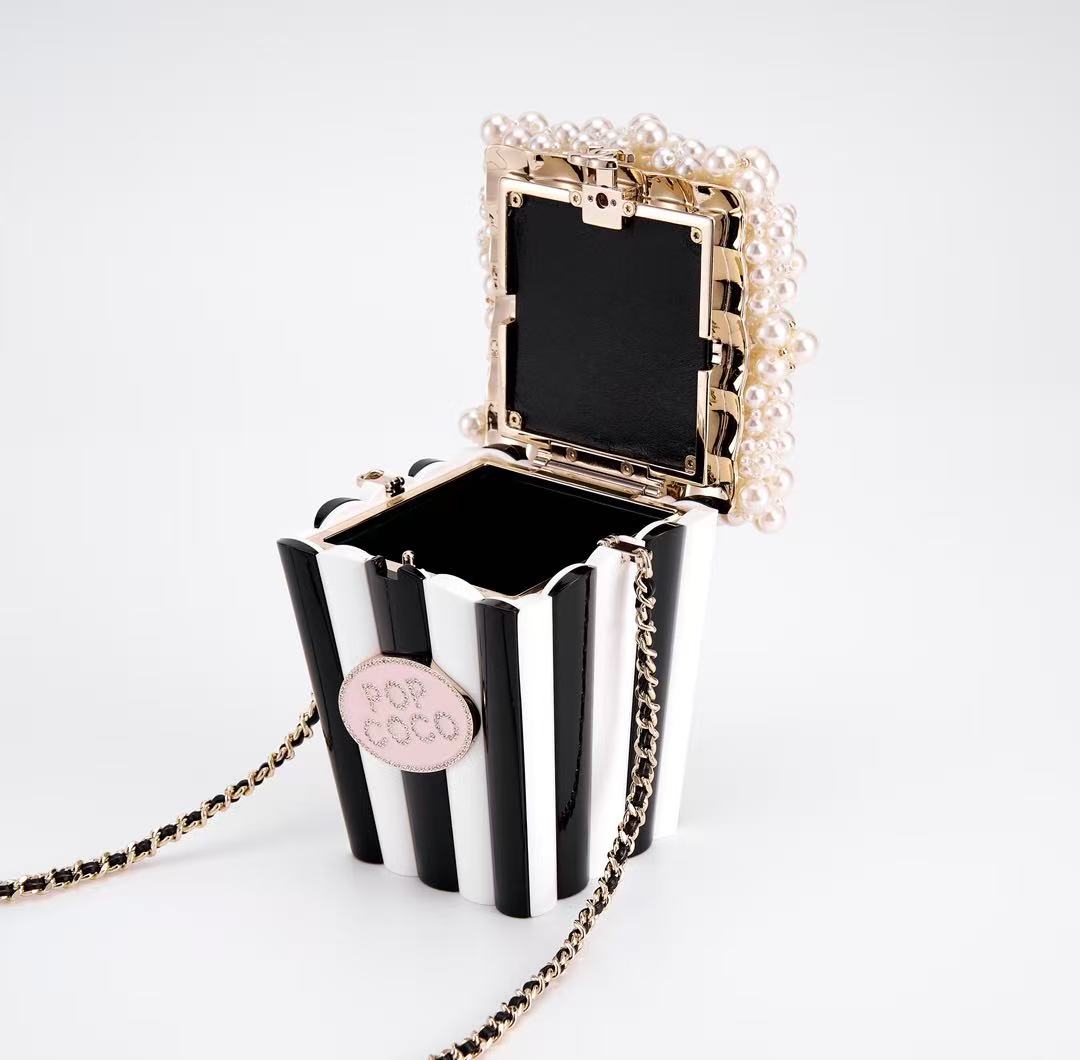 [TOP] CHANEL Popcorn Minaudiere 11-16-7cm - 711 Luxury