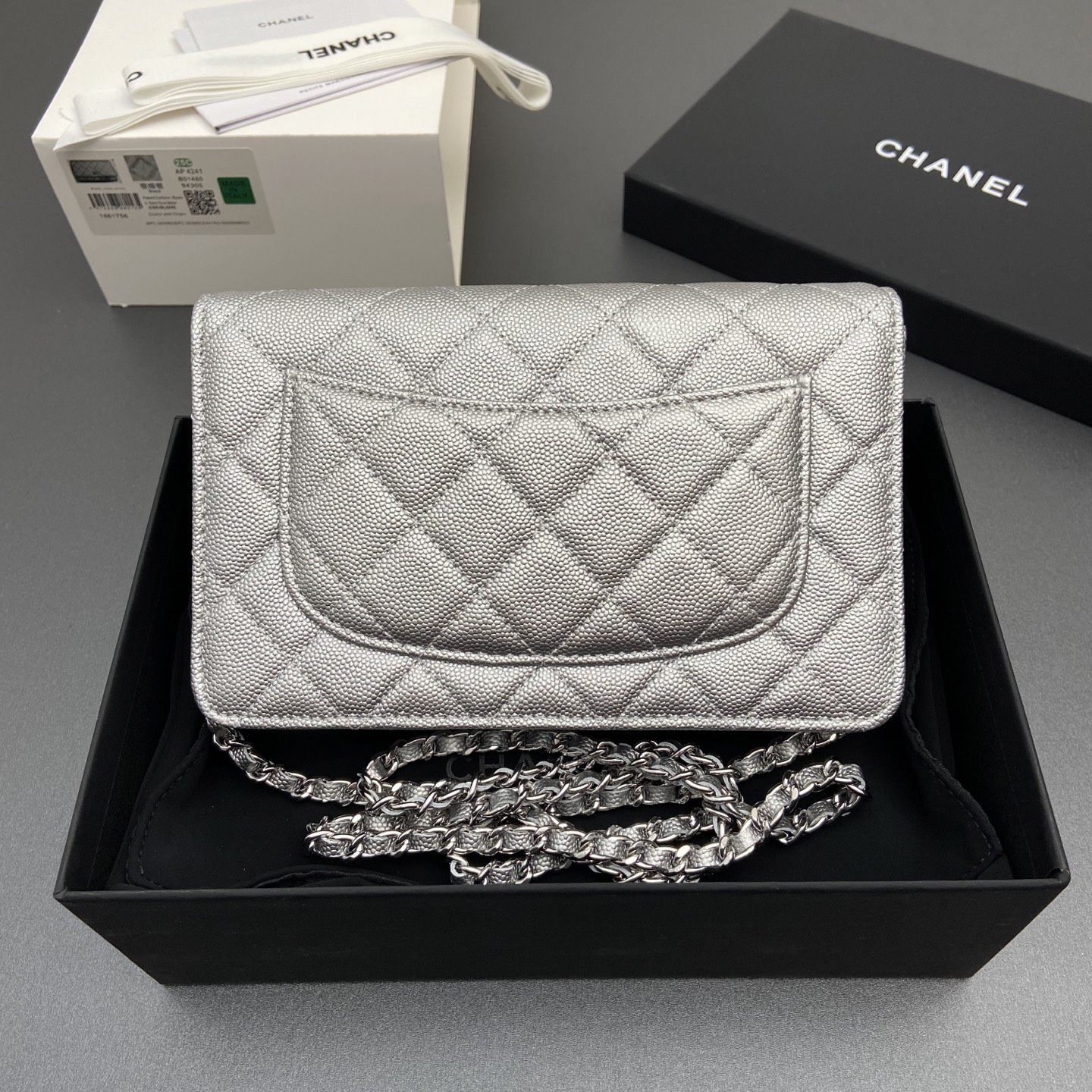 [TOP] CHANEL Woc Bag  20-13-3.5cm - Sliver