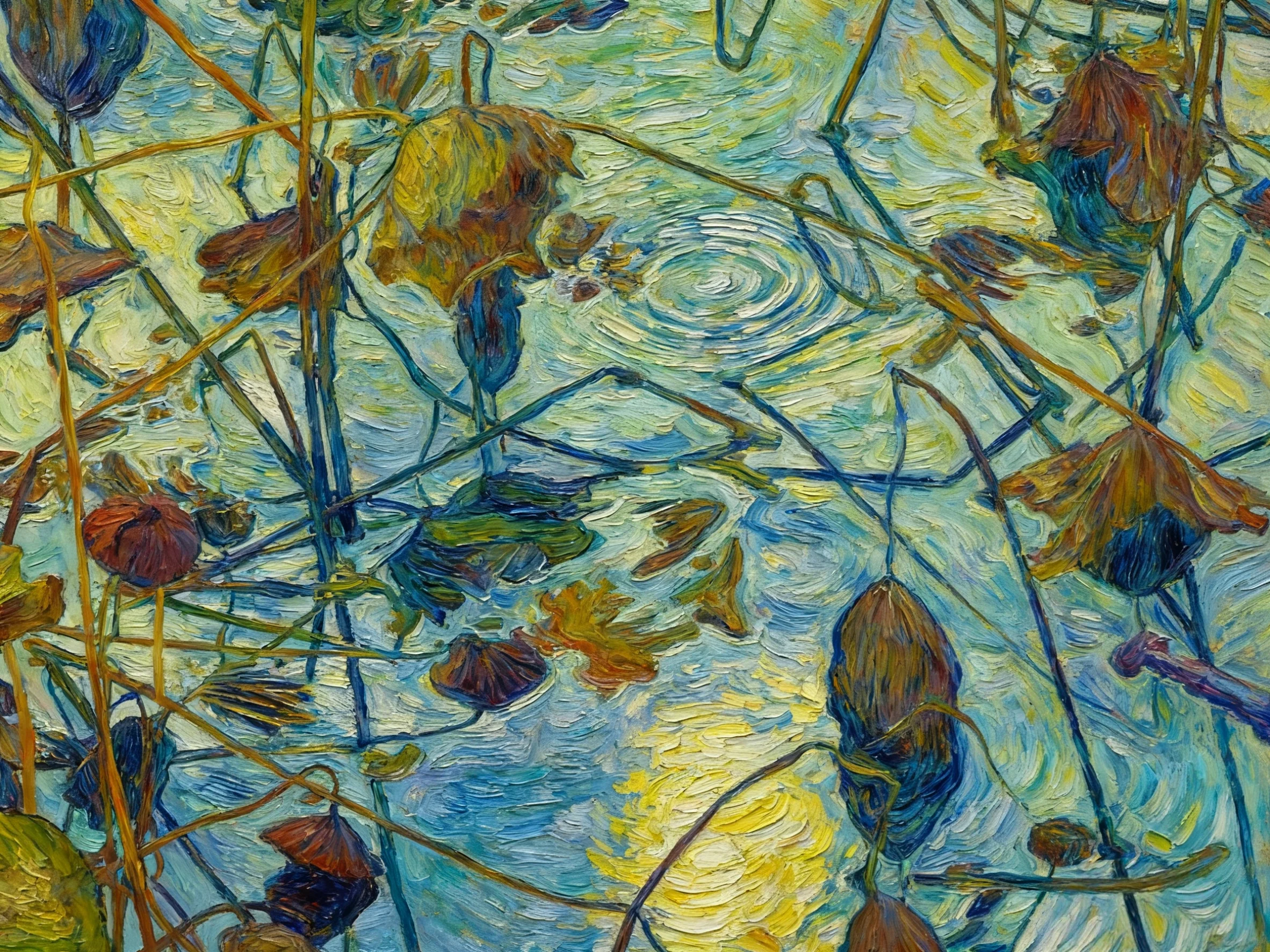 Lotus Pond in Moonlight