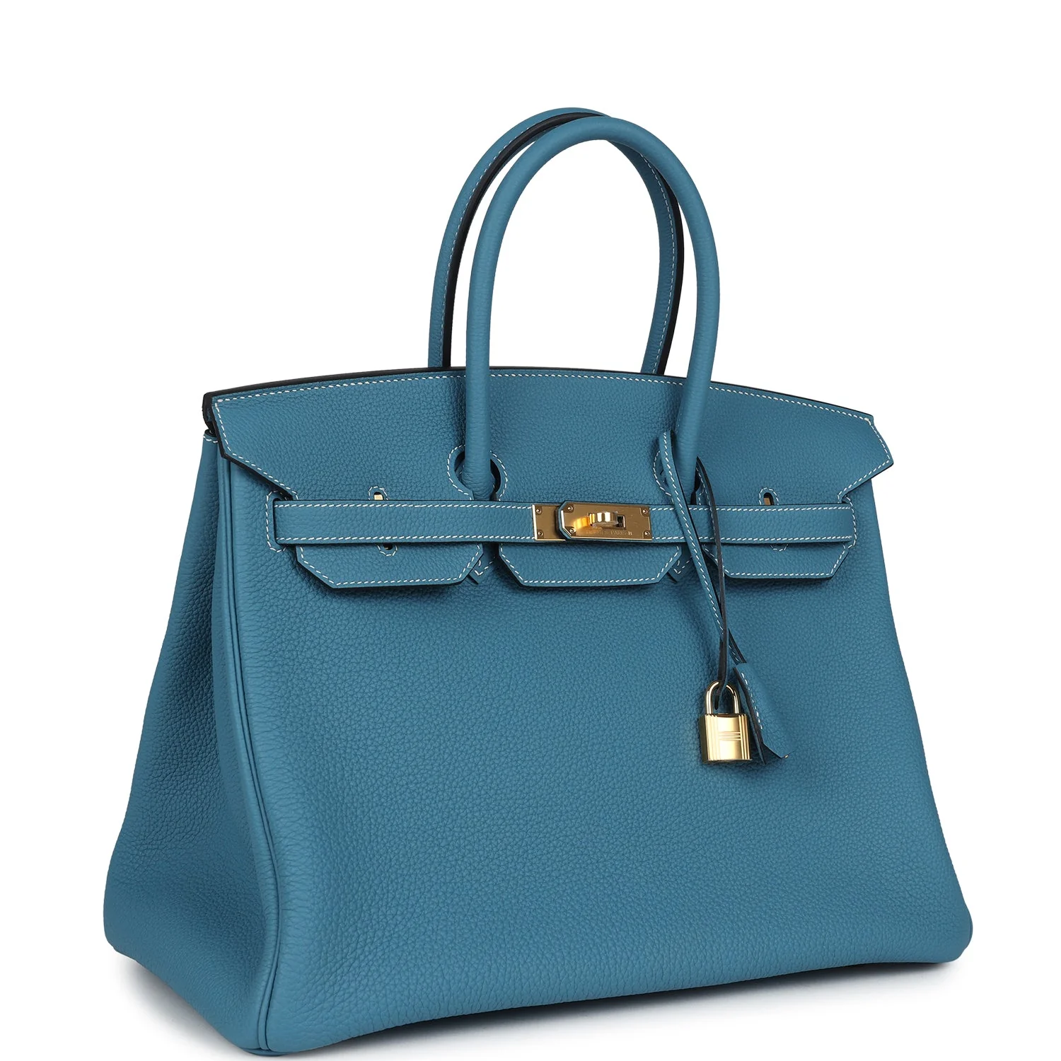 Hermes BirkinBlue Jean Togo Gold Hardware