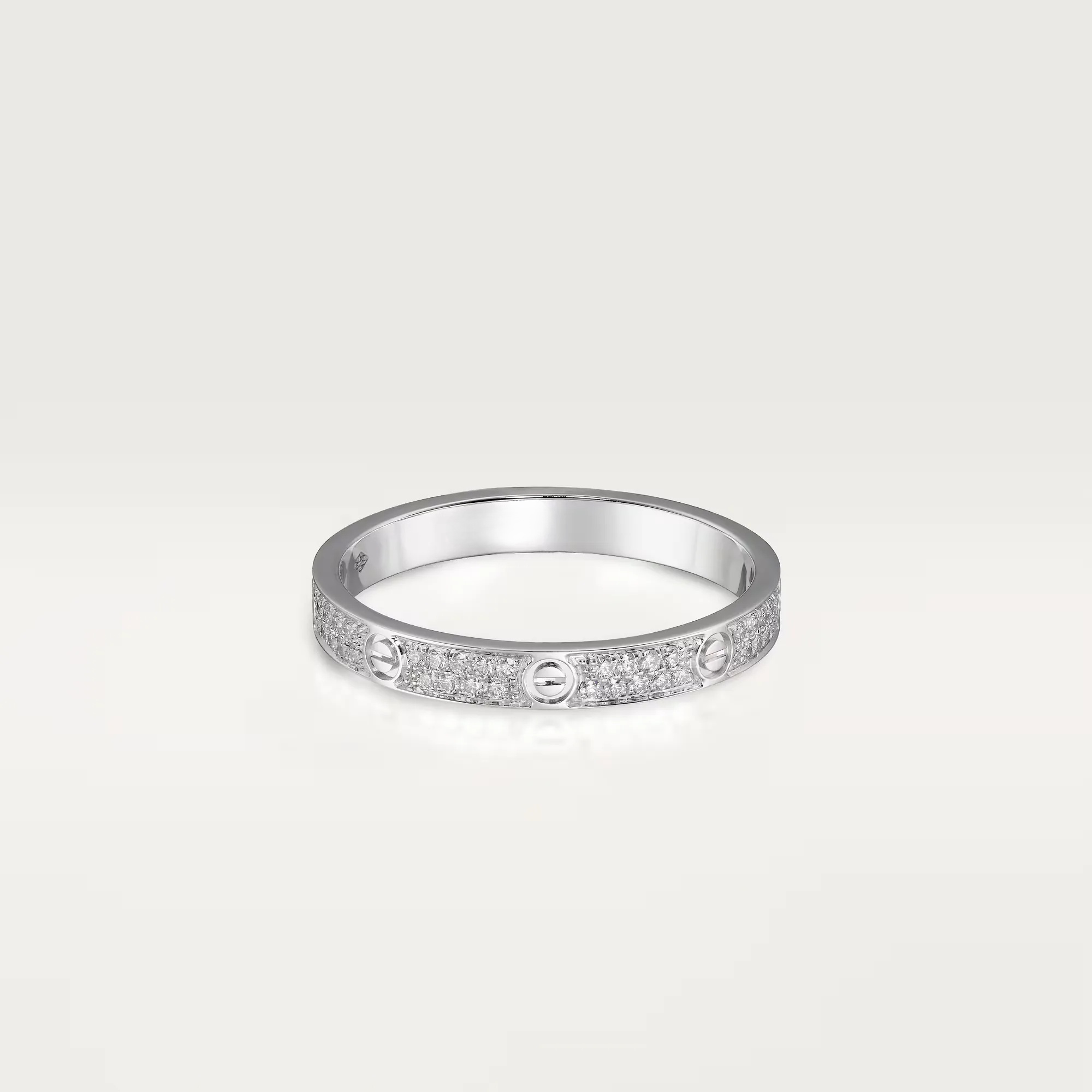 Carty Love Stardust Ring ,White Gold ,Full Pave Moissanite,Small Model