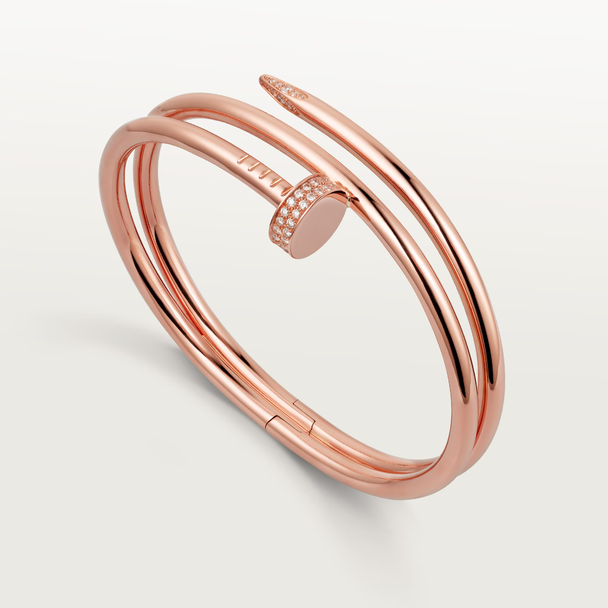 Carty Nails Infinity Wrap Bracelet ,Rose Gold ,Moissanite