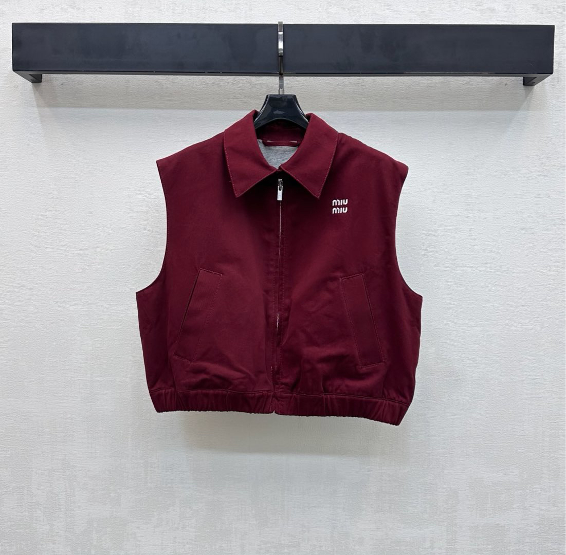 [TOP] Miu Miu Vest Jacket - Red