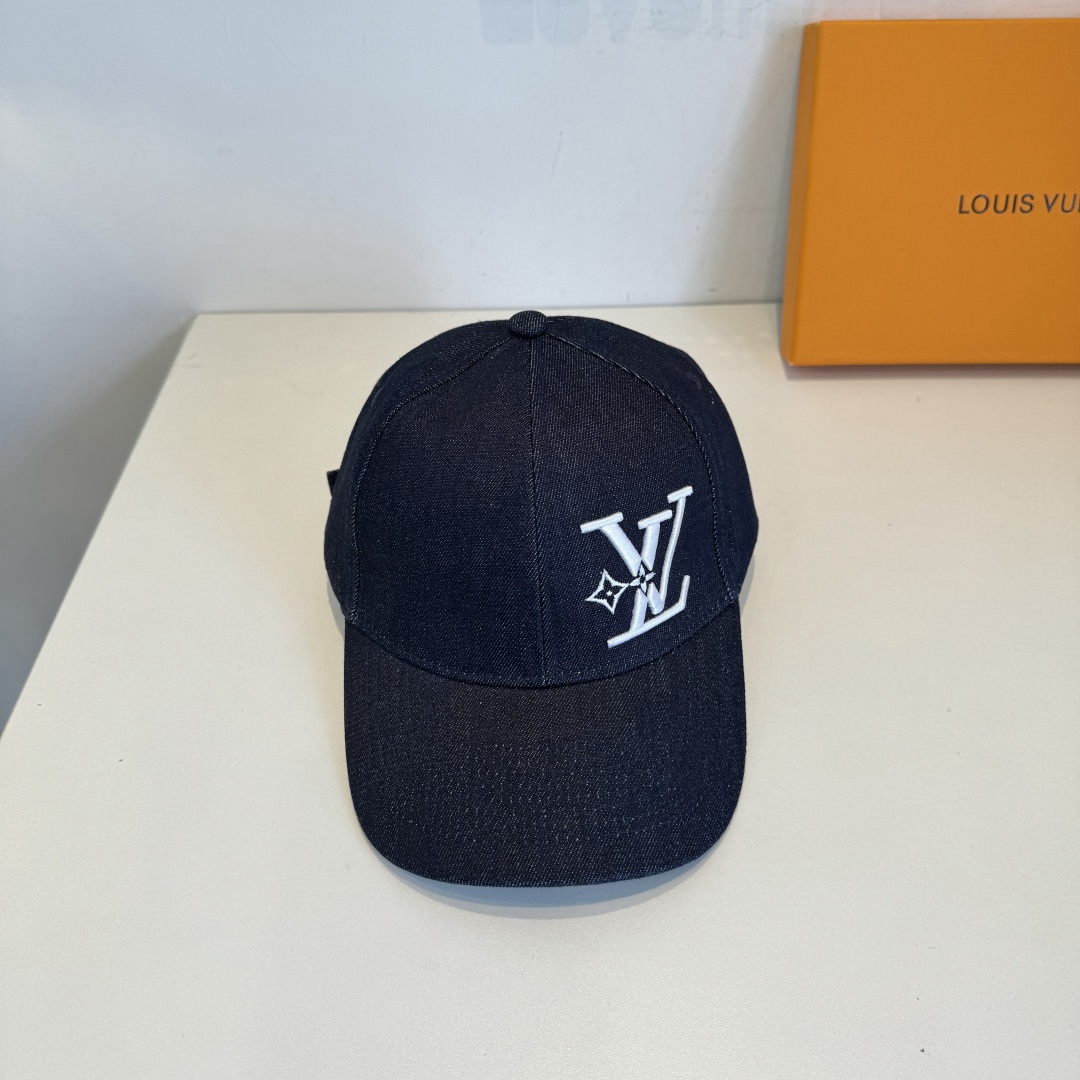 [TOP] Louis Vuitton LV Baseball Cap - Dark Blue - 711 Luxury