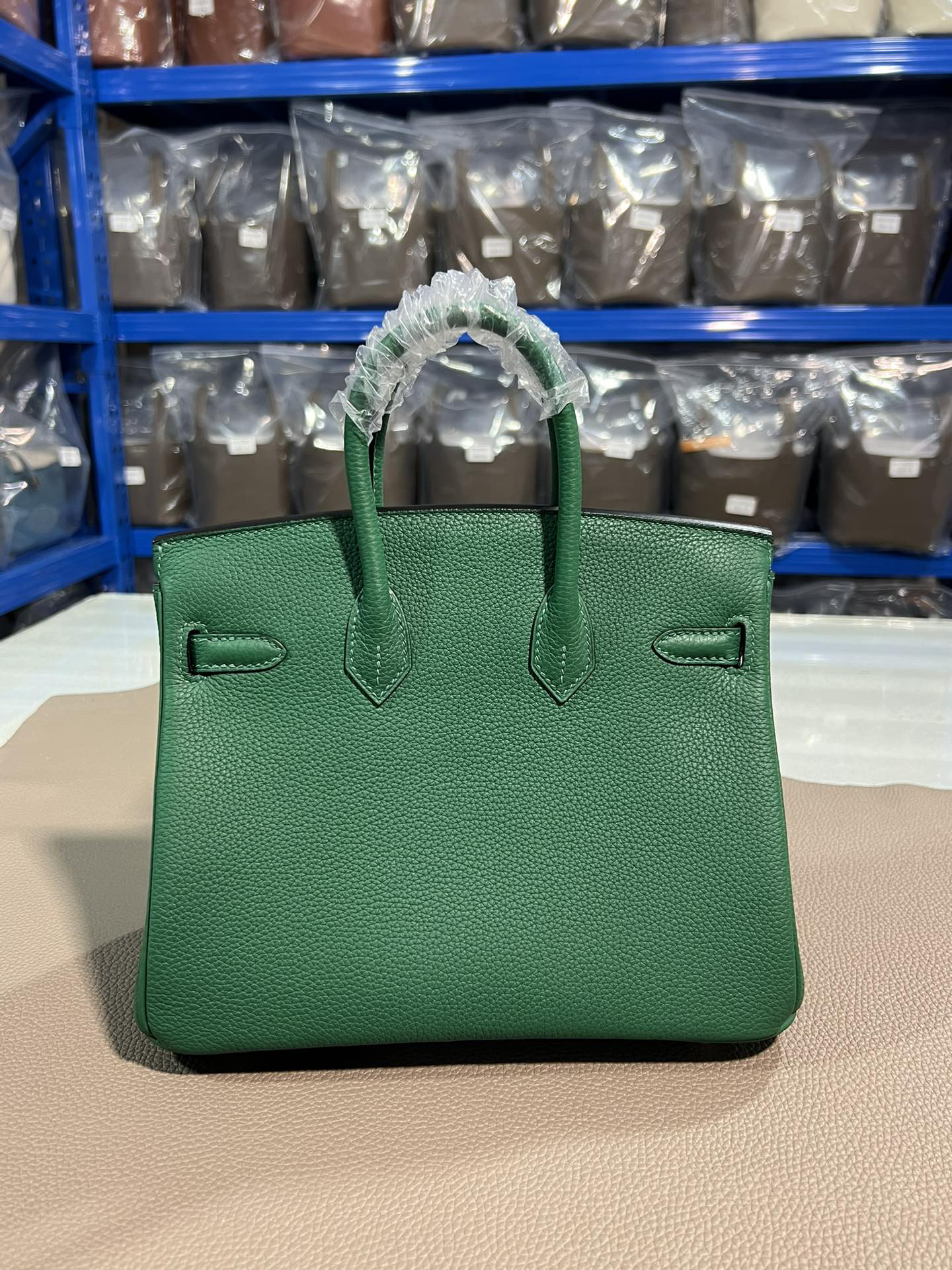 [TOP] HERMES Birkin Togo Leather 25cm - Vert Vertigo & GHW
