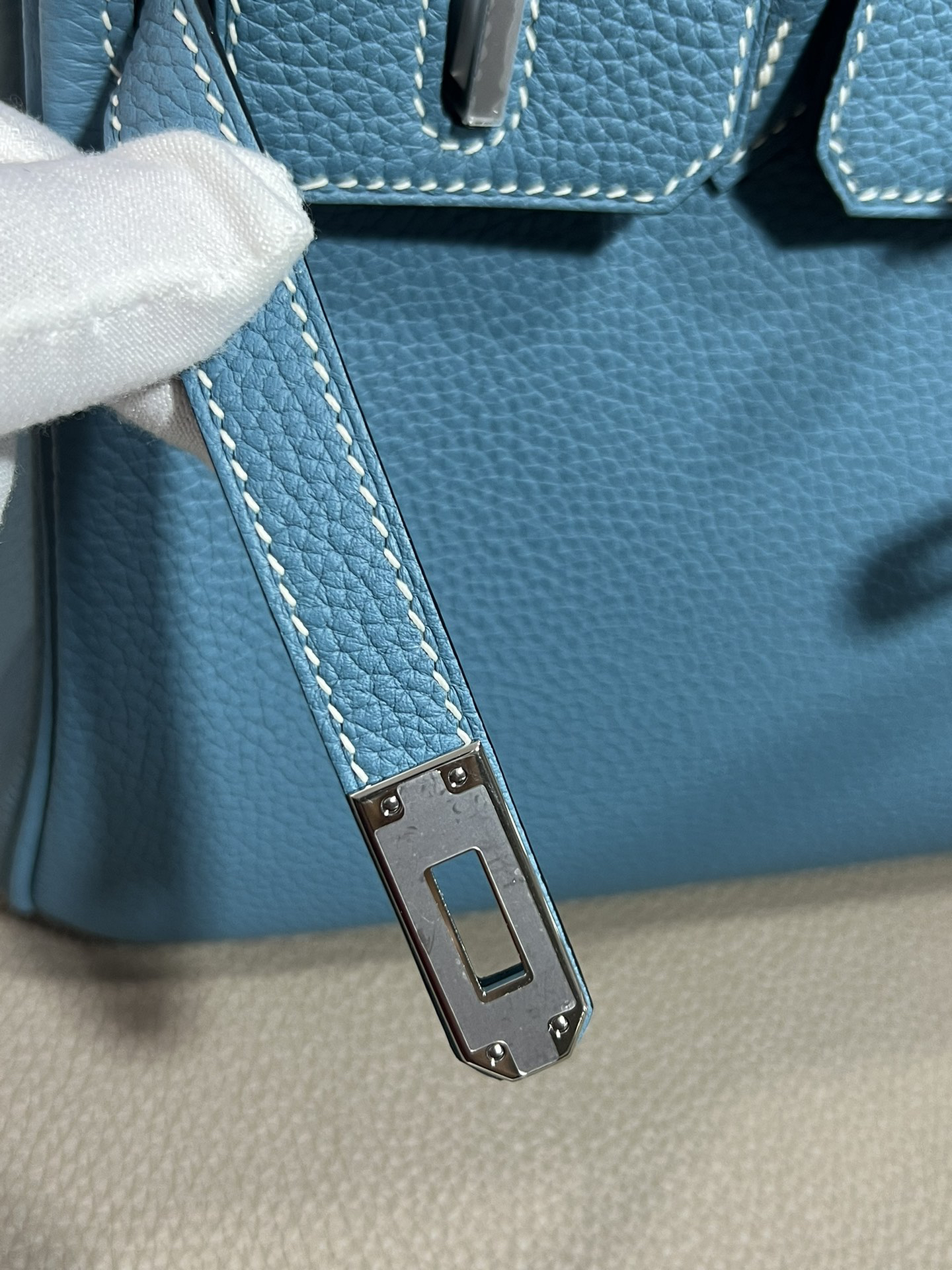 [TOP] HERMES Birkin Togo Leather 25cm - Bleu Jean & SHW