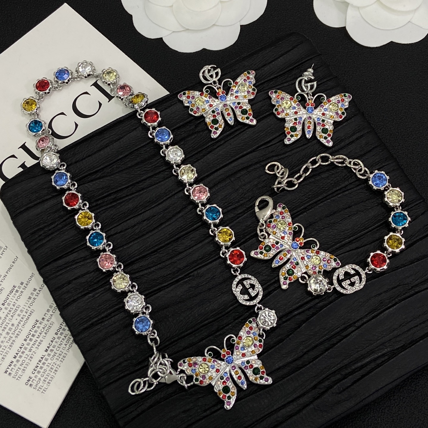 [TOP] GUCCI Bracelet + Necklace +Earrings - Sliver - 711 Luxury
