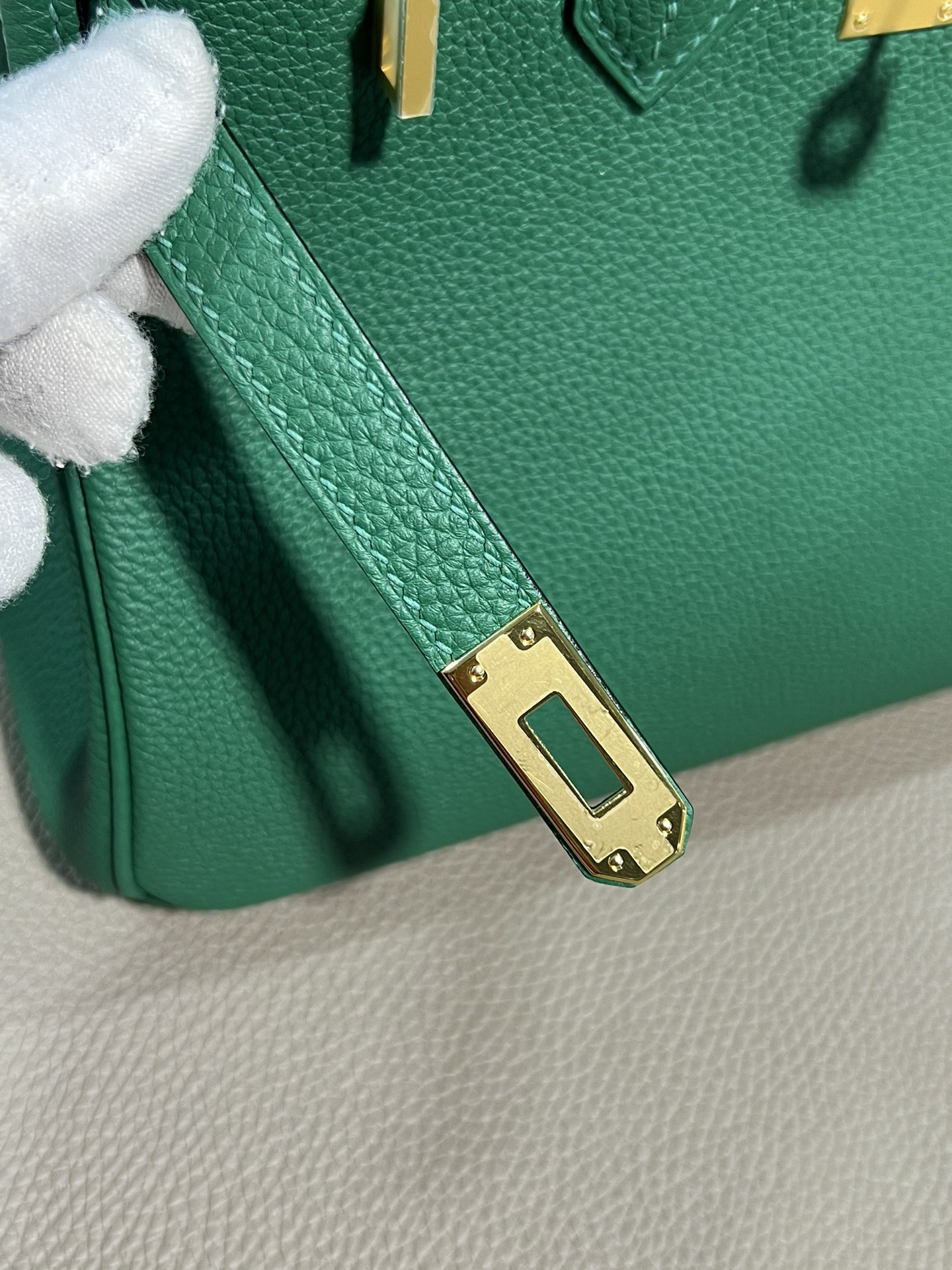 [TOP] HERMES Birkin Togo Leather 25cm - Vert Vertigo & GHW
