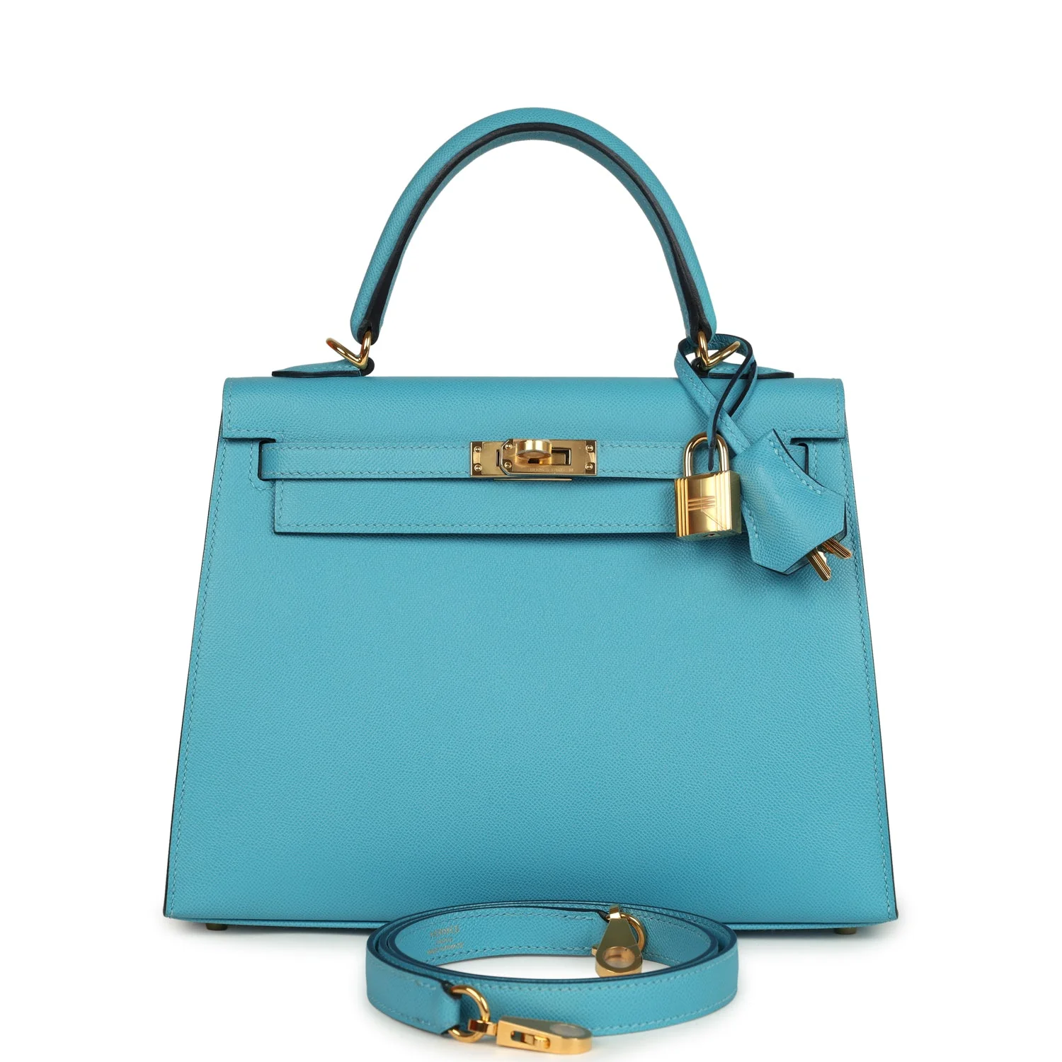 Hermes Kelly Sellier  Bleu Du Nord Madame Palladium Hardware