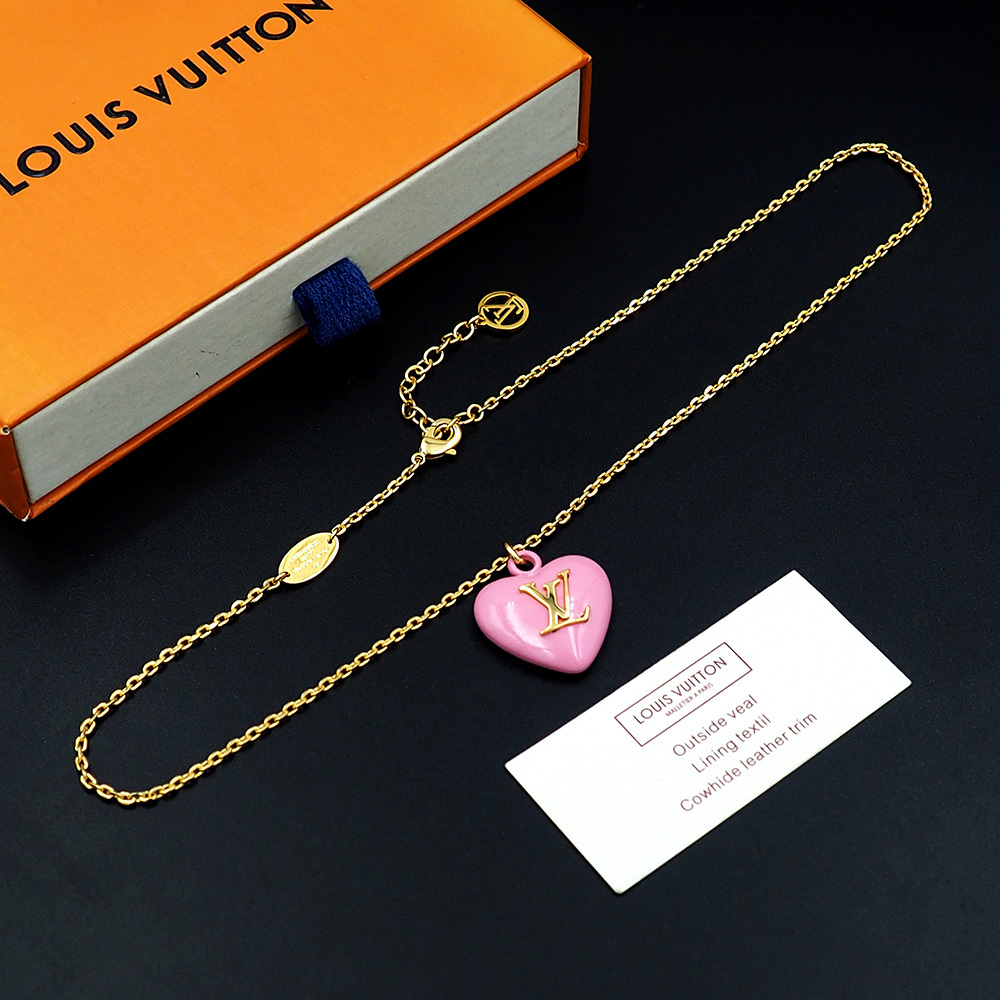 [TOP] Louis Vuitton LV Necklace - Pink - 711 Luxury