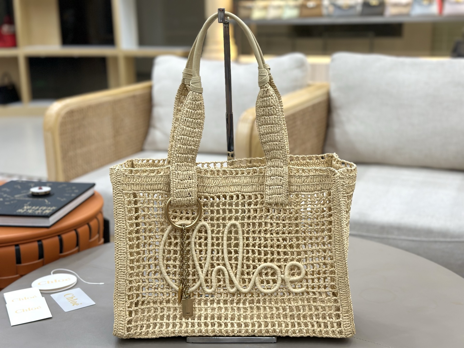[TOP] Chloe Summer Banana Bag 37*26*13.5cm - Beige - 711 Luxury