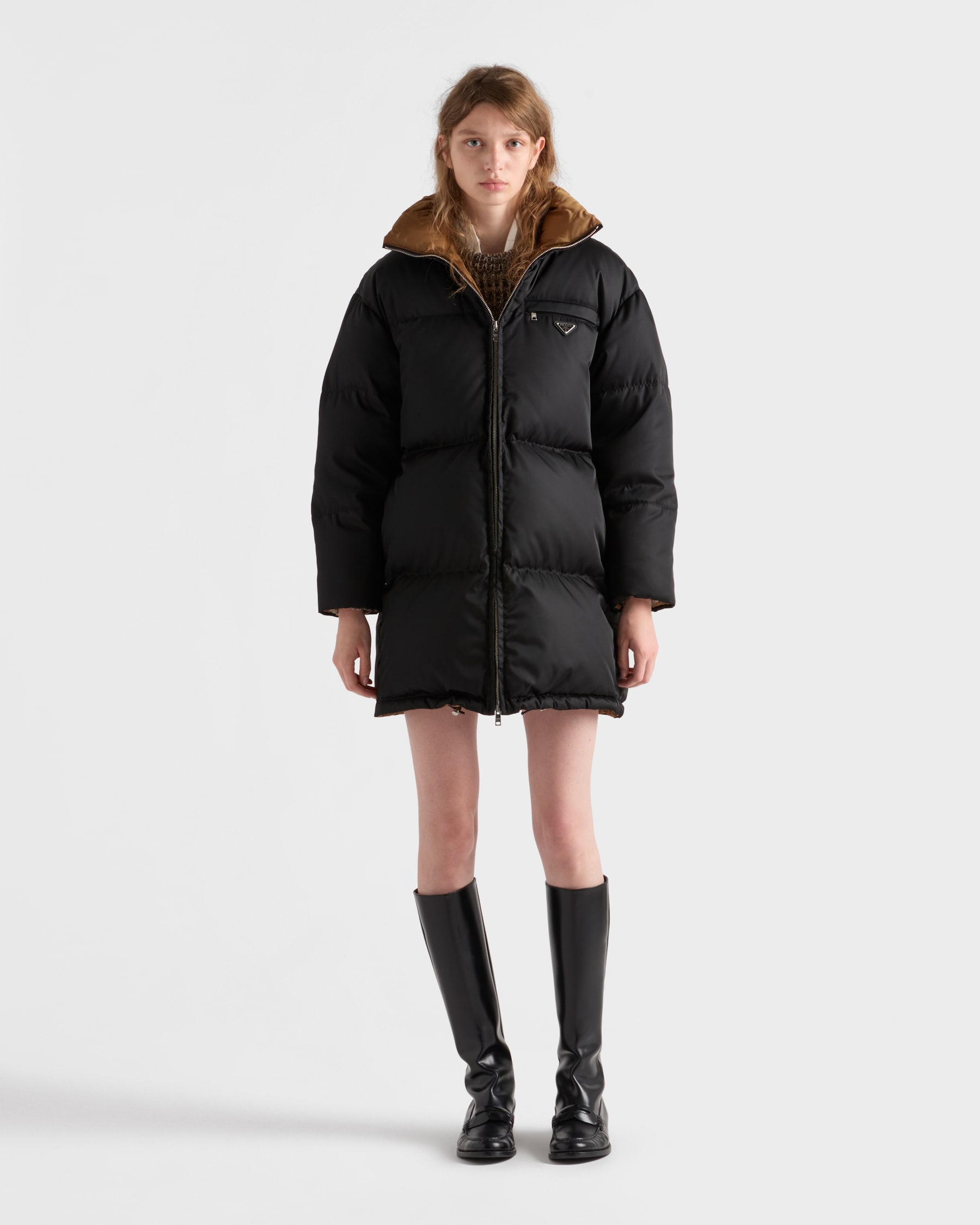Prada black Clothing PRADA Black Re-nylon Down Jacket #394862 View 2 | Nigo Office