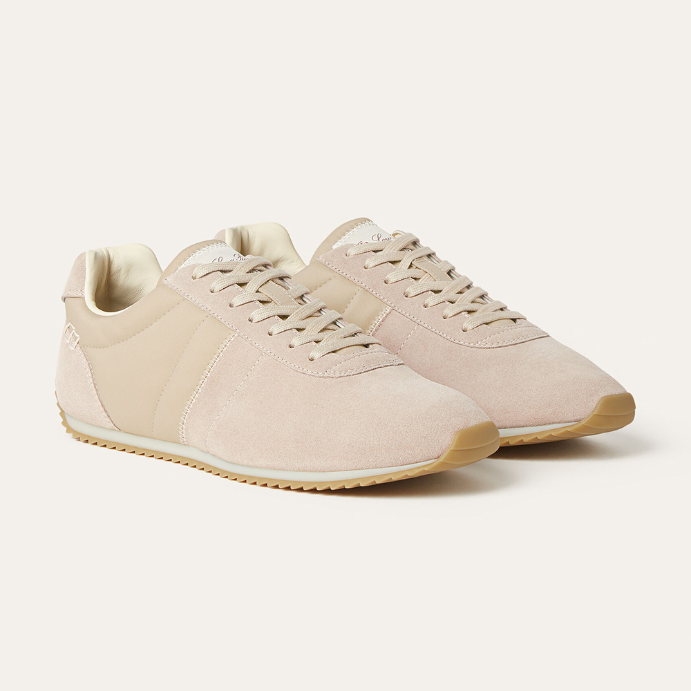 Loro Piana white Shoes Loro Piana Fast Walk Sneaker Microfibre Autunno White Oak Low Top #393900 | Nigo Office