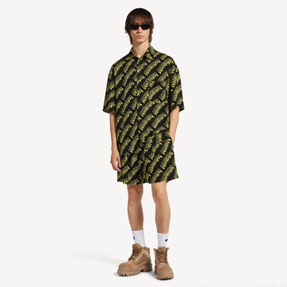 Balenciaga Creeper Large Fit Short Sleeve Shirt Shorts #379571