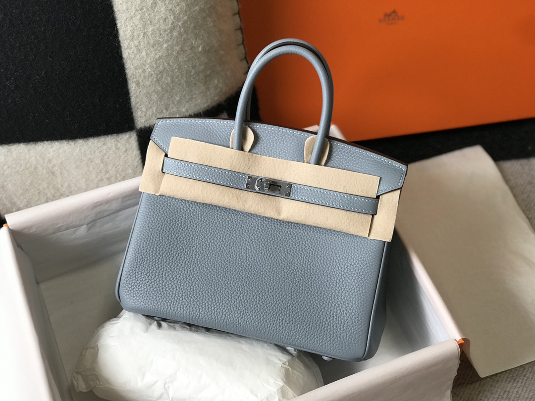 [TOP] HERMES Birkin Togo Leather 25cm - Bleu Lin & SHW - 711 Luxury