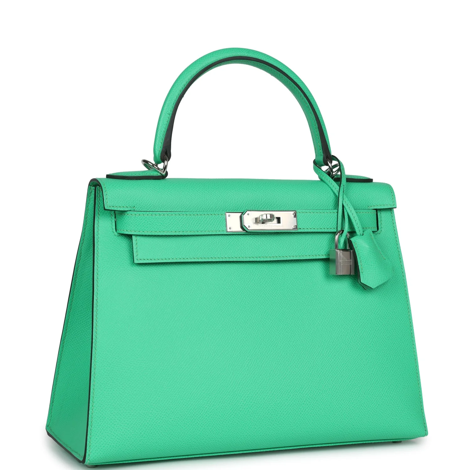 Hermes Kelly Sellier  Vert Comics Epsom Palladium Hardware