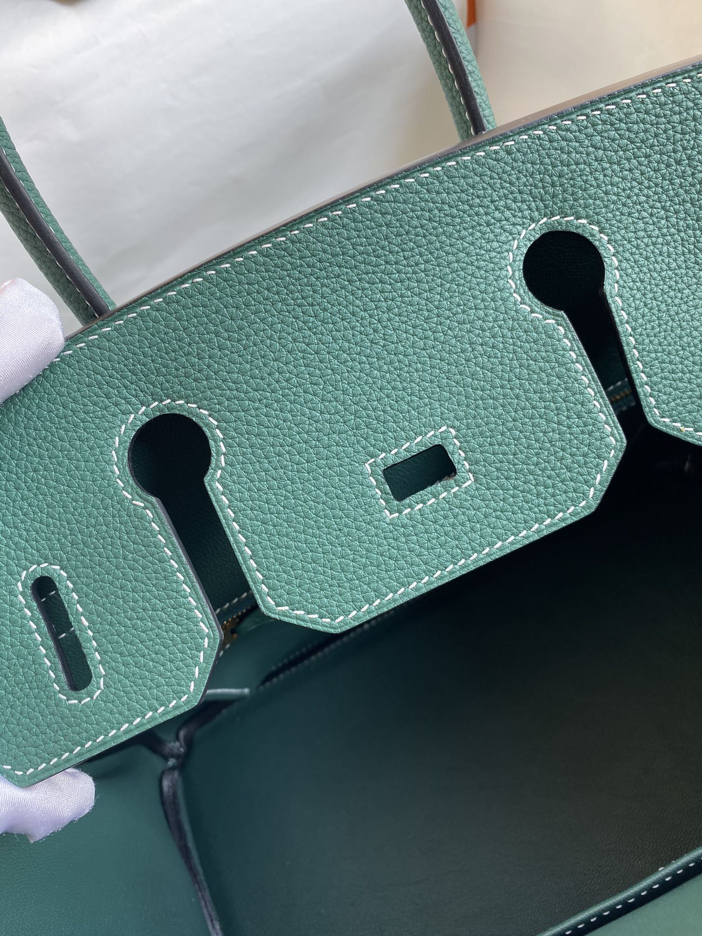 [TOP] HERMES Birkin Togo Leather 30cm - Malachite & GHW