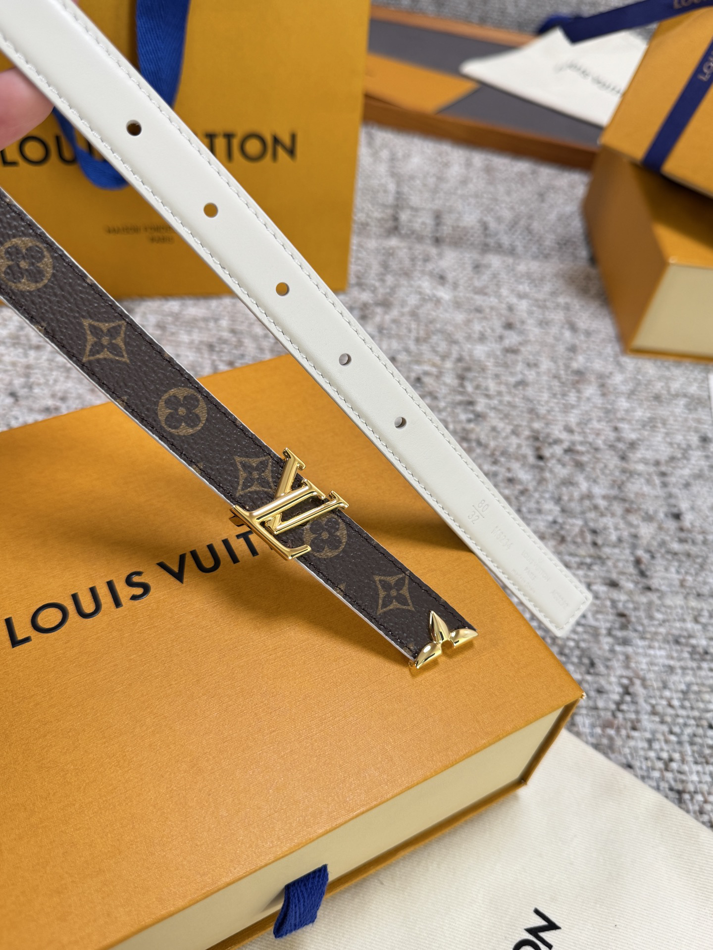 [TOP] Louis Vuitton LV Belt 2 cm - Brown - 711 Luxury