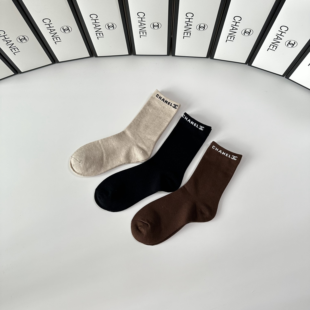 [TOP] CHANEL Socks - 3 Pieces as a Set - 711 Luxury