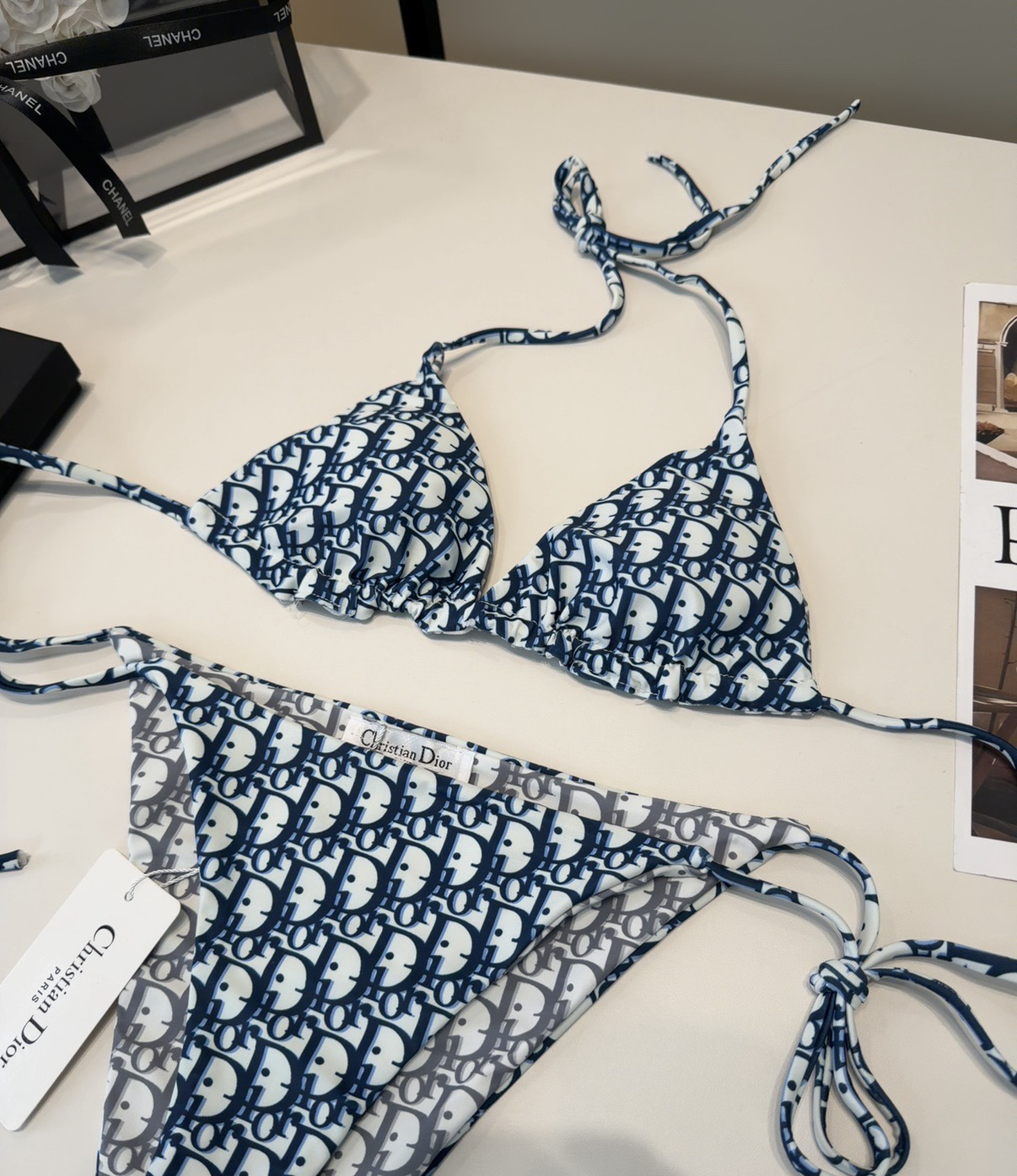 [TOP] Christian Dior Bikini Swimsuit - Blue - 711 Luxury