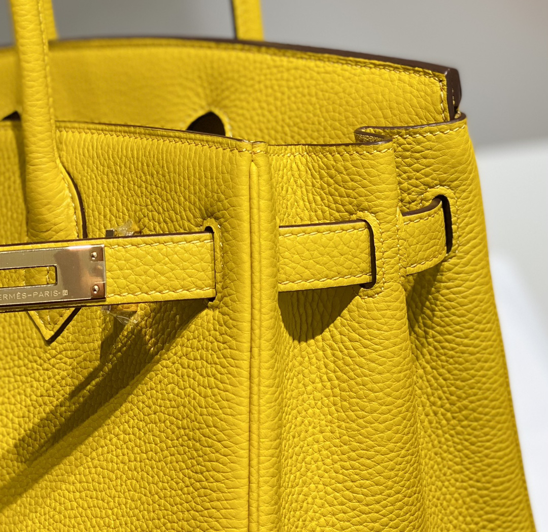 [TOP] HERMES Birkin Togo Leather 30cm - Jaune Ambre & GHW