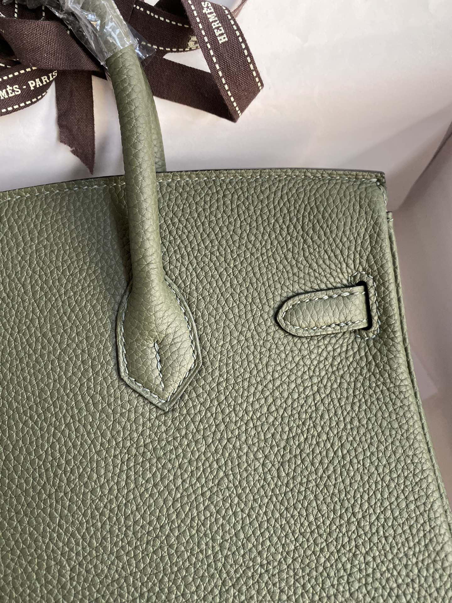 [TOP] HERMES Birkin Togo Leather 25cm - Vert Maquis & GHW
