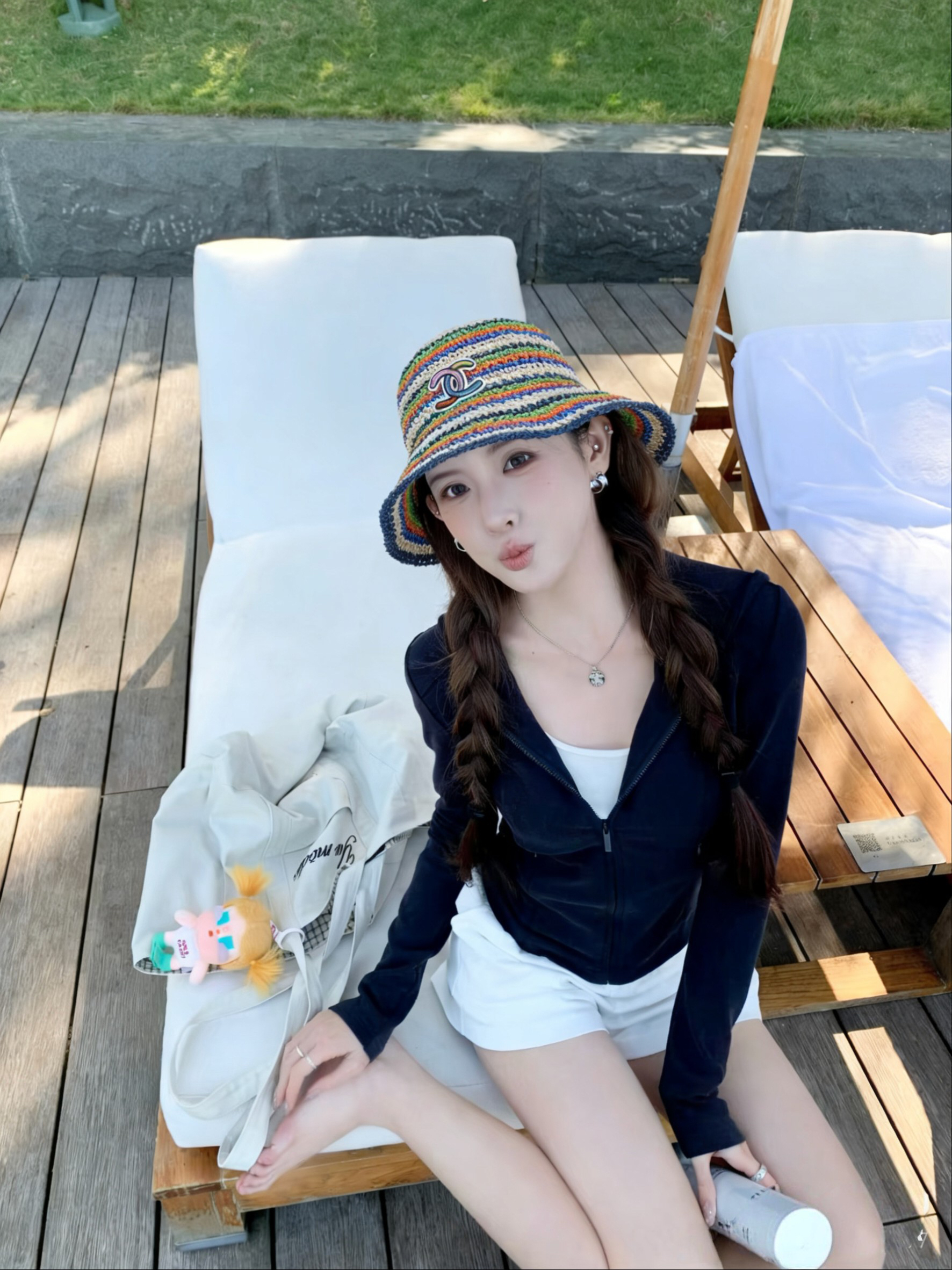 [TOP] CHANEL Fisherman's Hat - Blue And Orange - 711 Luxury