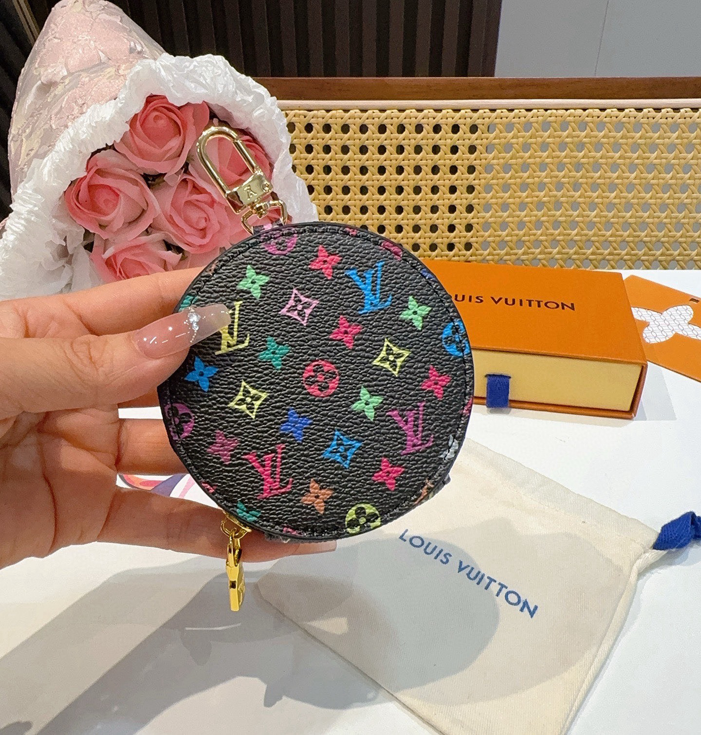 [TOP] Louis Vuitton LV Coin Bag Keychain - Brown - 711 Luxury