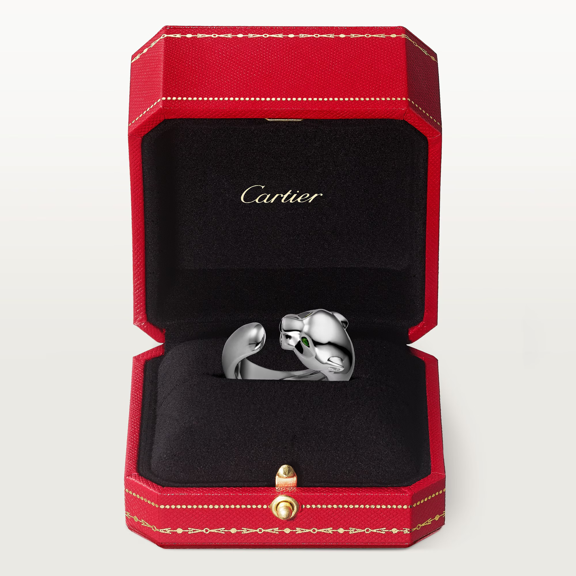 Carty Panther Pure Ring, White Gold, Medium Model