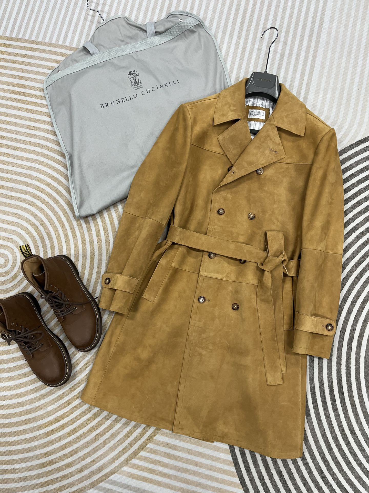 Brunello Cucinelli Clothing Brunello Cucinelli Top-quality Version Suede Genuine Leather Windbreaker #296103 View 2 | Nigo Of