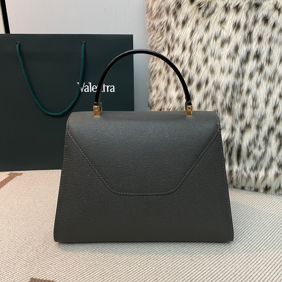 [TOP] VALEXTRA lside Bag 26x20x12cm - Steel Gray - 711 Luxury
